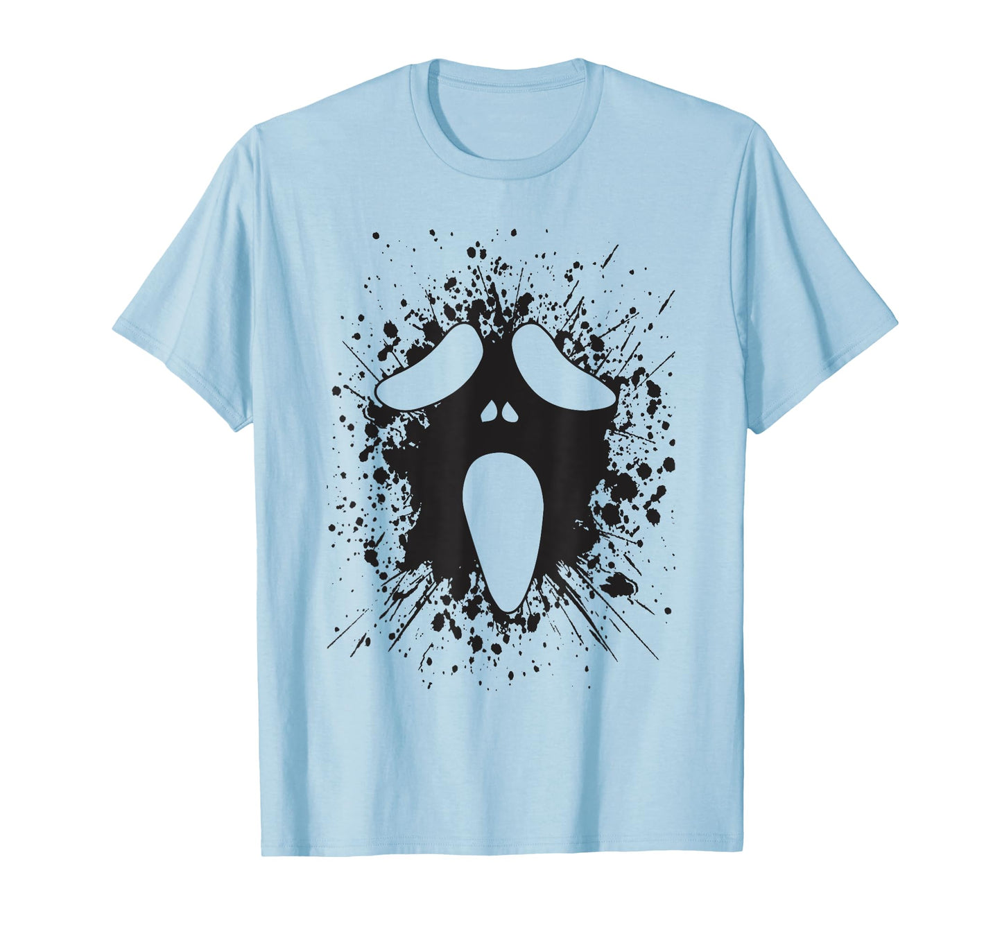 Ghost Silly Face Spooky Halloween Ghoul Face Easy Costume T-Shirt
