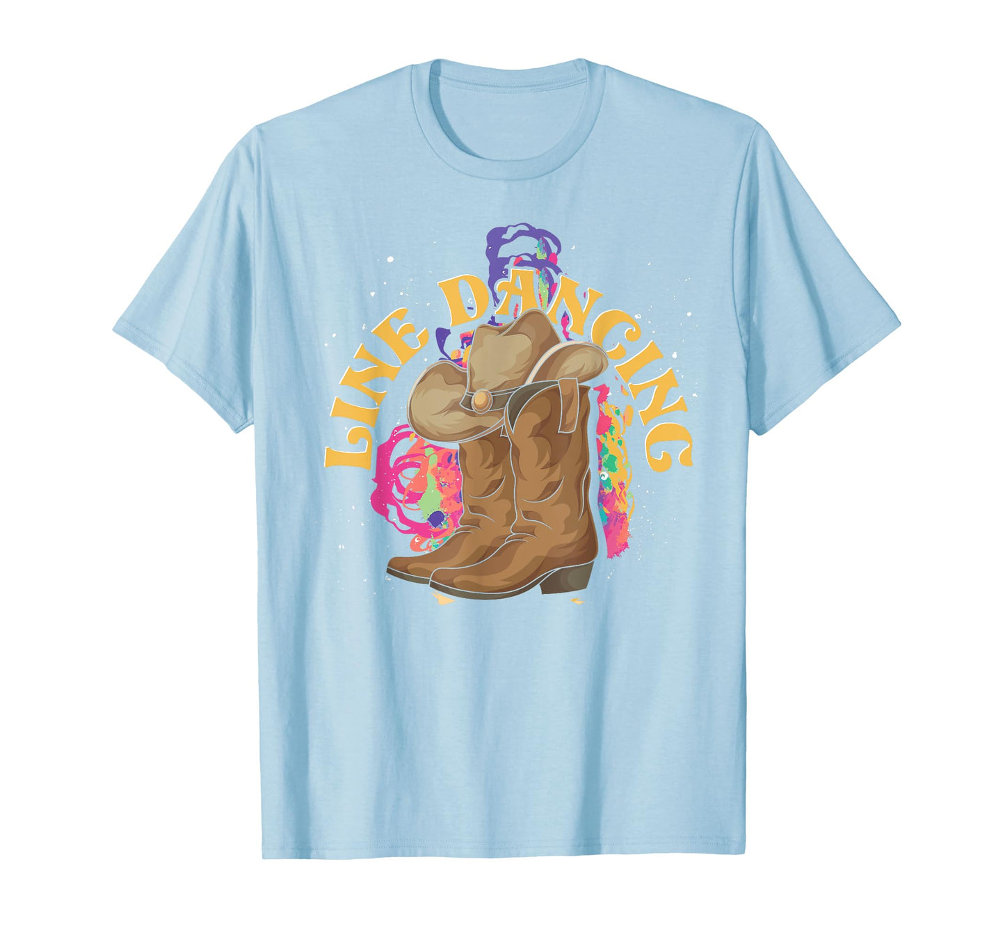Line Dancing Cowboy Boots Hat Line Dancer Western Line Dance T-Shirt