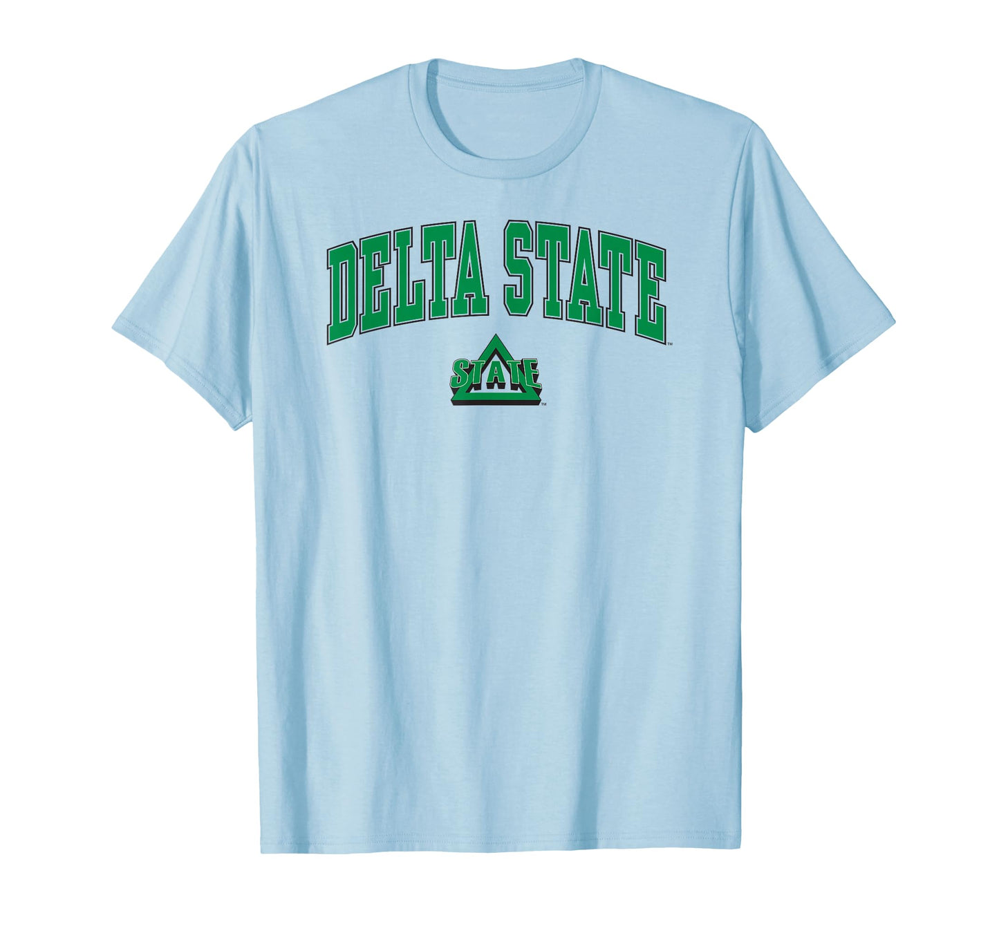 Delta State Statesmen Arch Over Gray Officially Licensed T-Shirt