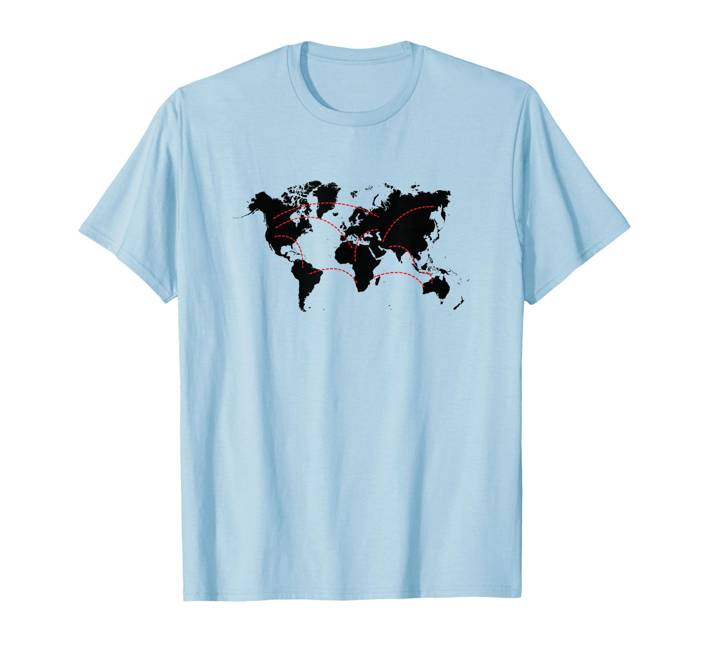 Mark Visited Countries On The Back Travel World Map Traveler T-Shirt