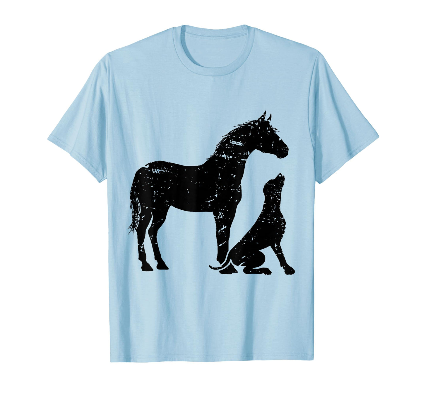 Horse And Dog Silhouette Love Harmony T-Shirt