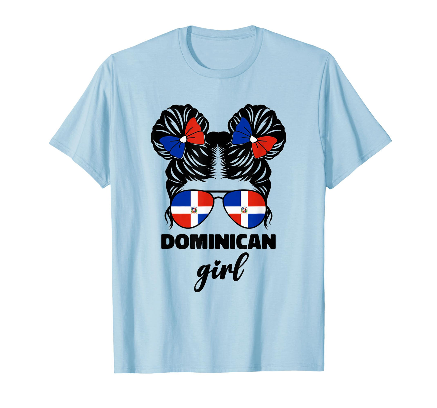 Dominican Girl Baby Kids Youth Republic Dominicana Flag T-Shirt