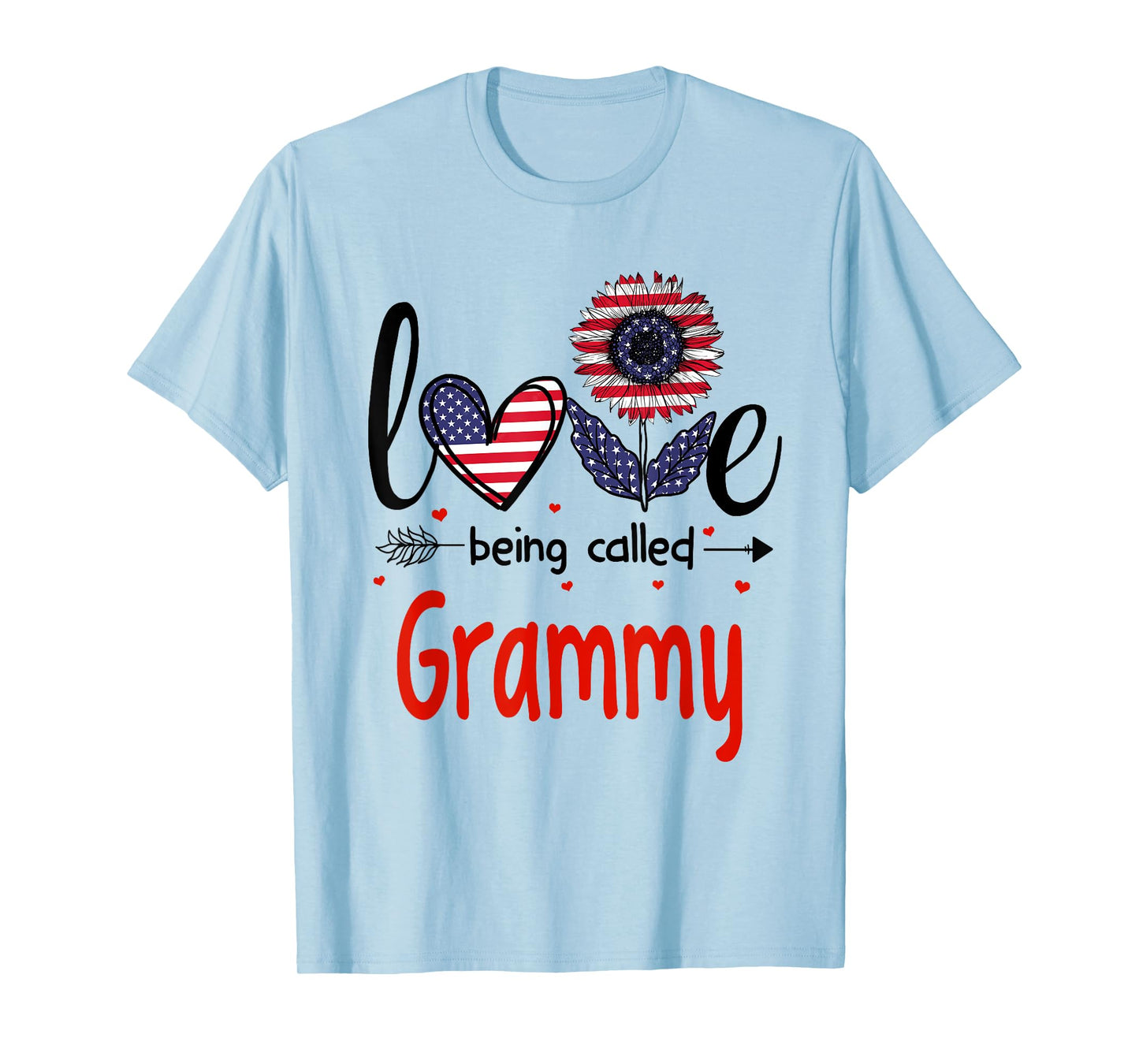 Love Being Called Grammy American Flag Patriotic 4th Of July T-Shirt for Women Men