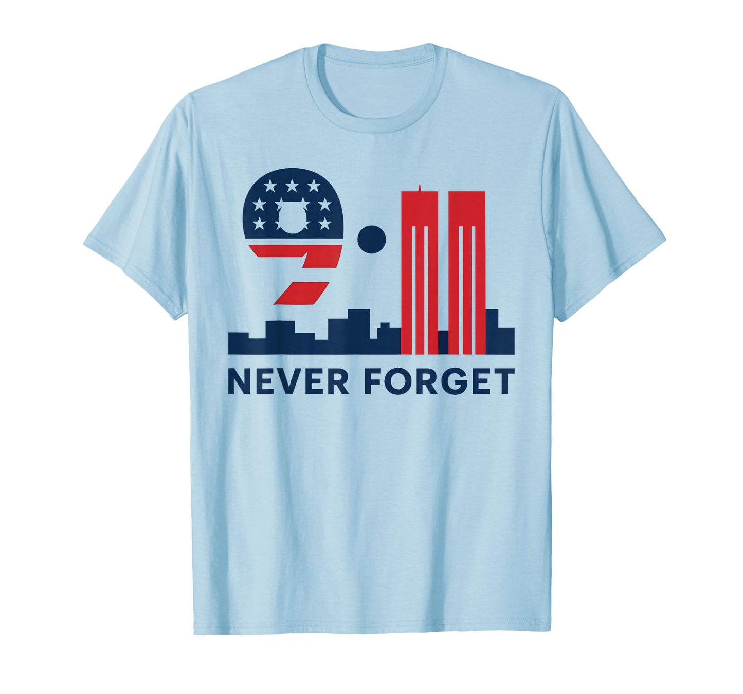 Never Forget September 11 2001 Memorial Day American Flag T-Shirt