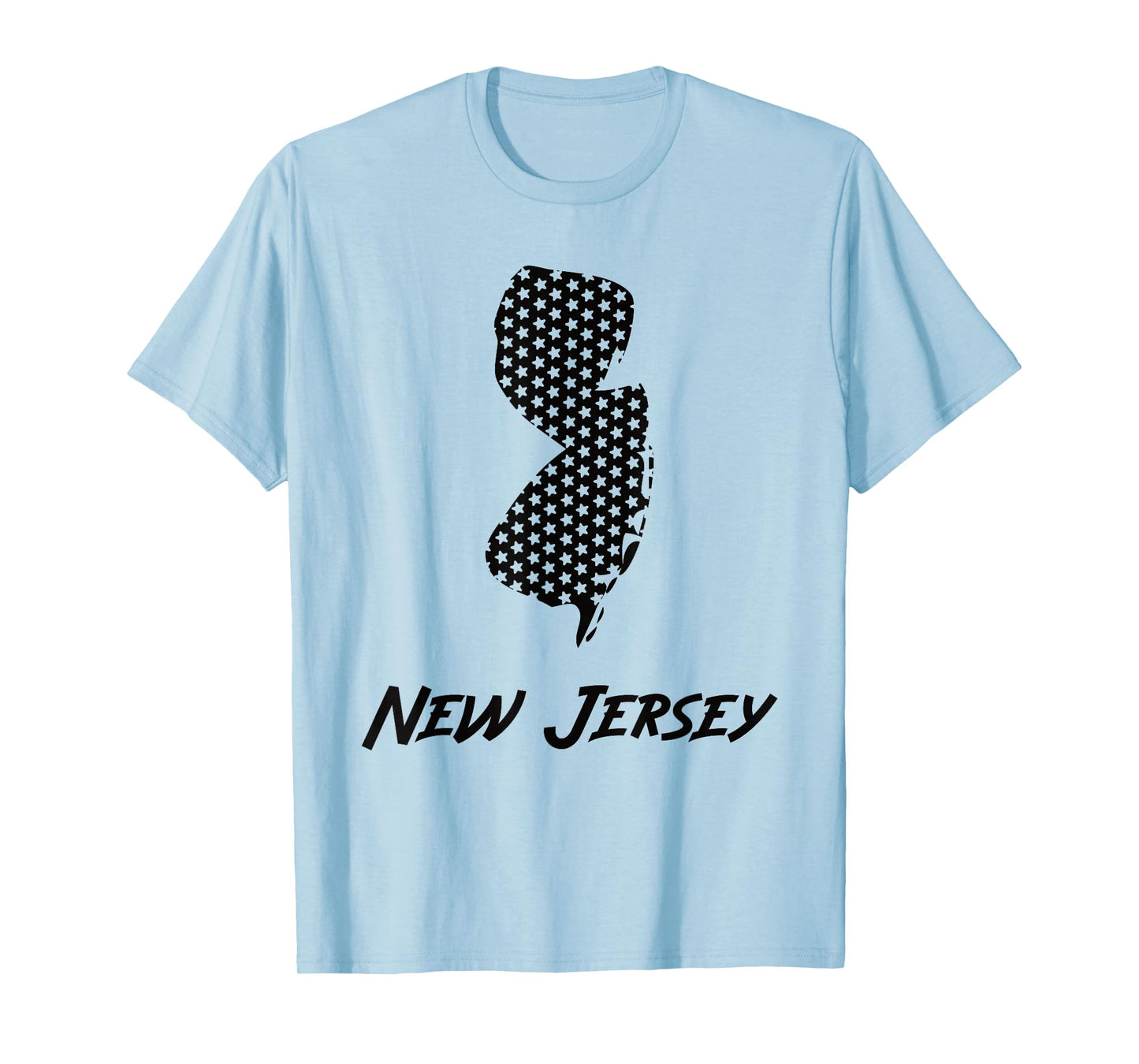 New Jersey USA State Outline Stars Vintage Retro Design T-Shirt