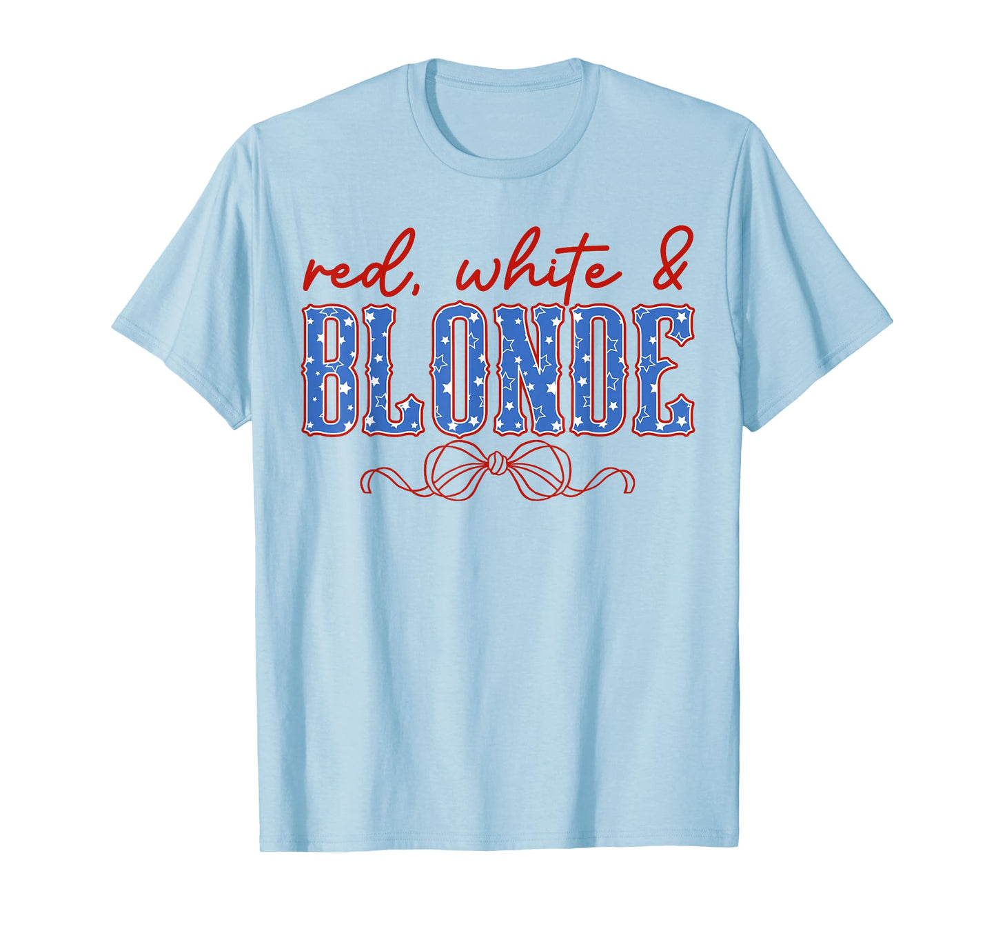 Red White and Blonde Western Country Cowgirl 4th of July T-Shirt