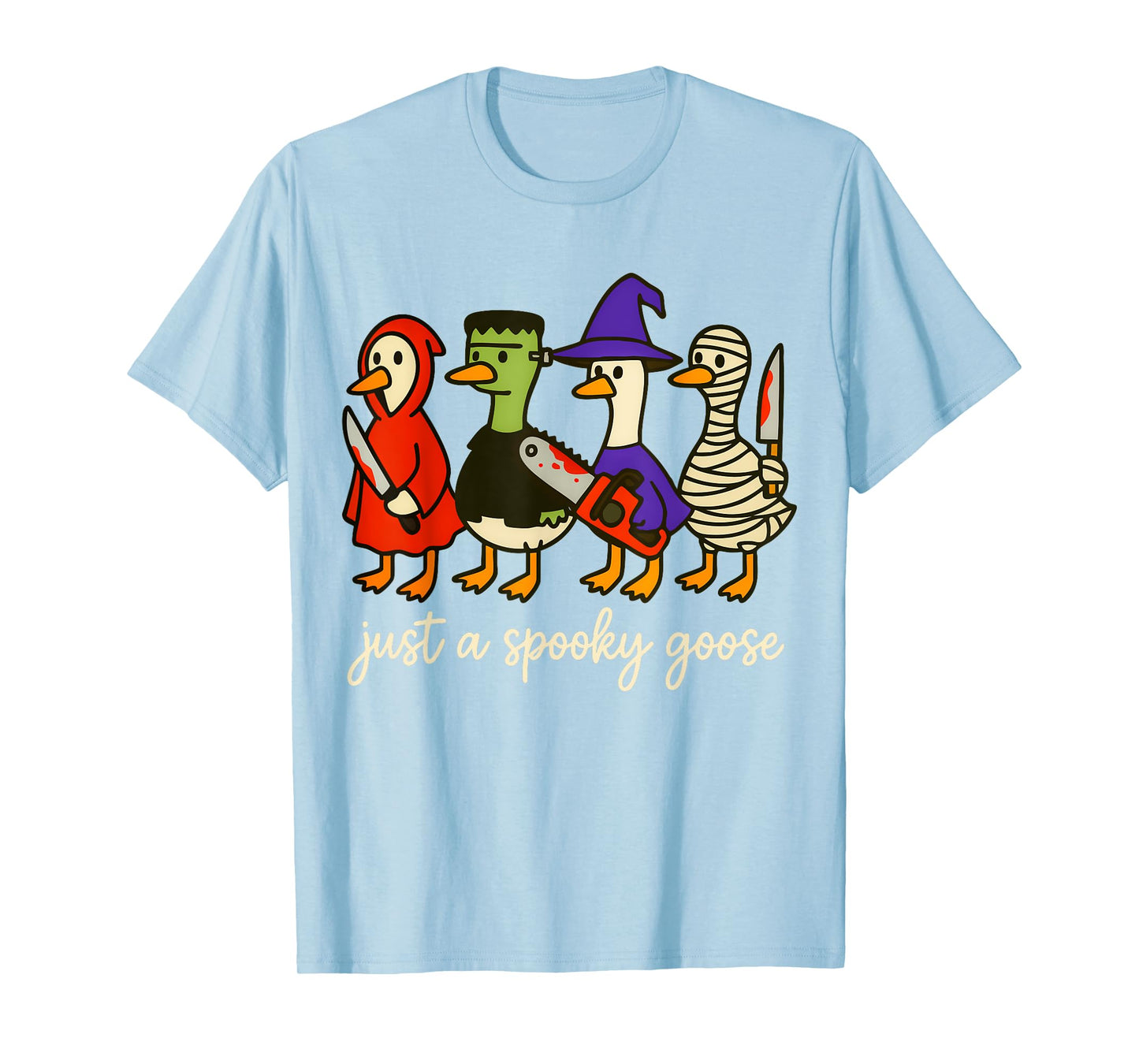 Halloween Goose Horror Movie Funny Halloween Costumes Goose T-Shirt