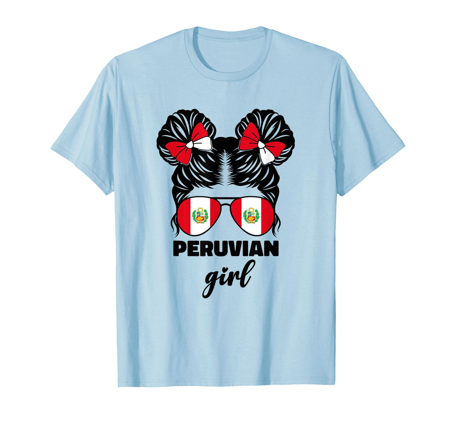 Peruvian Girl For Kids Girls Toddler Peru Flag Peruana Perú T-Shirt