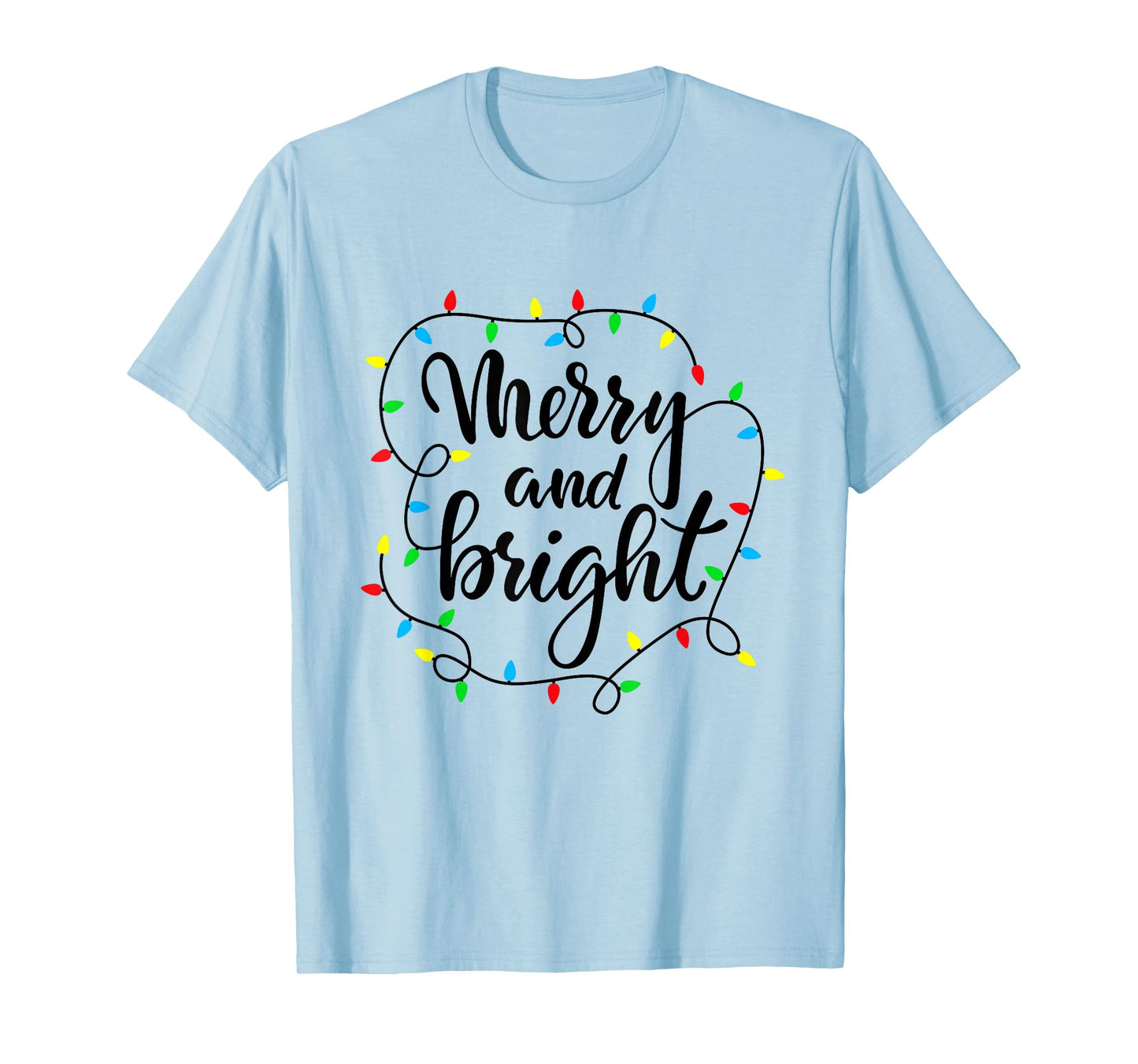 Merry and bright christmas family pajamas matching men women T-Shirt