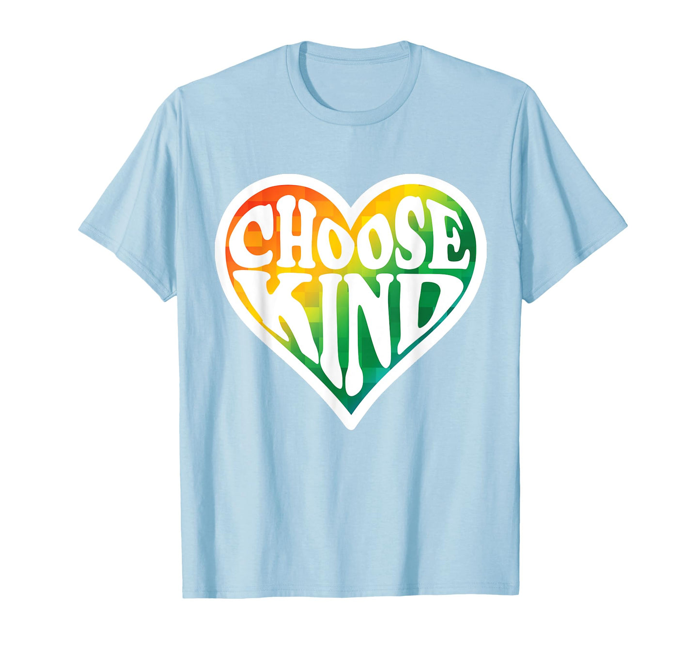 Rainbow Heart Teacher Choose Kind T-Shirt Gifts Women Kids T-Shirt