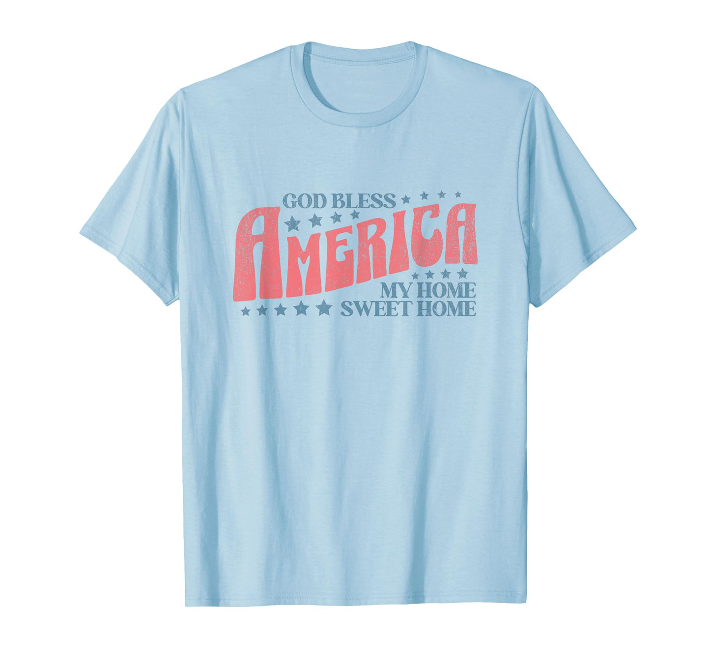 God Bless America Patriotic American Cute Womens 4th of July T-Shirt