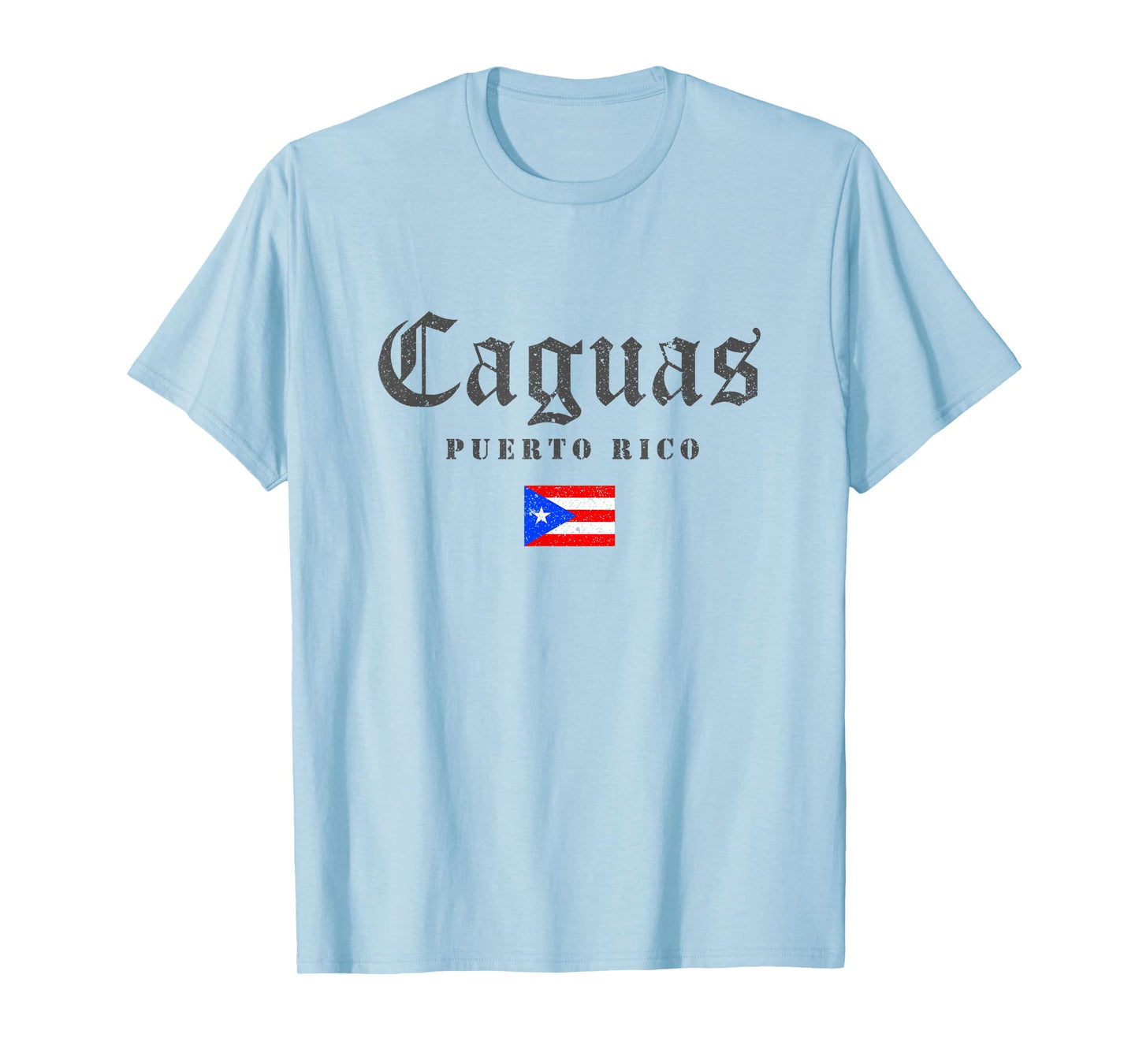 Vintage Caguas Puerto Rico Flag Pride Home Root Travel T-Shirt