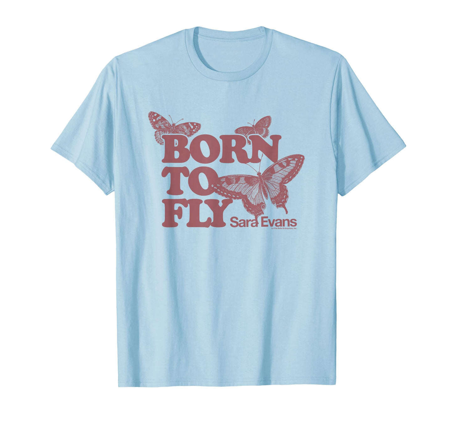 Sara Evans Born To Fly Butterflies Vintage Logo T-Shirt