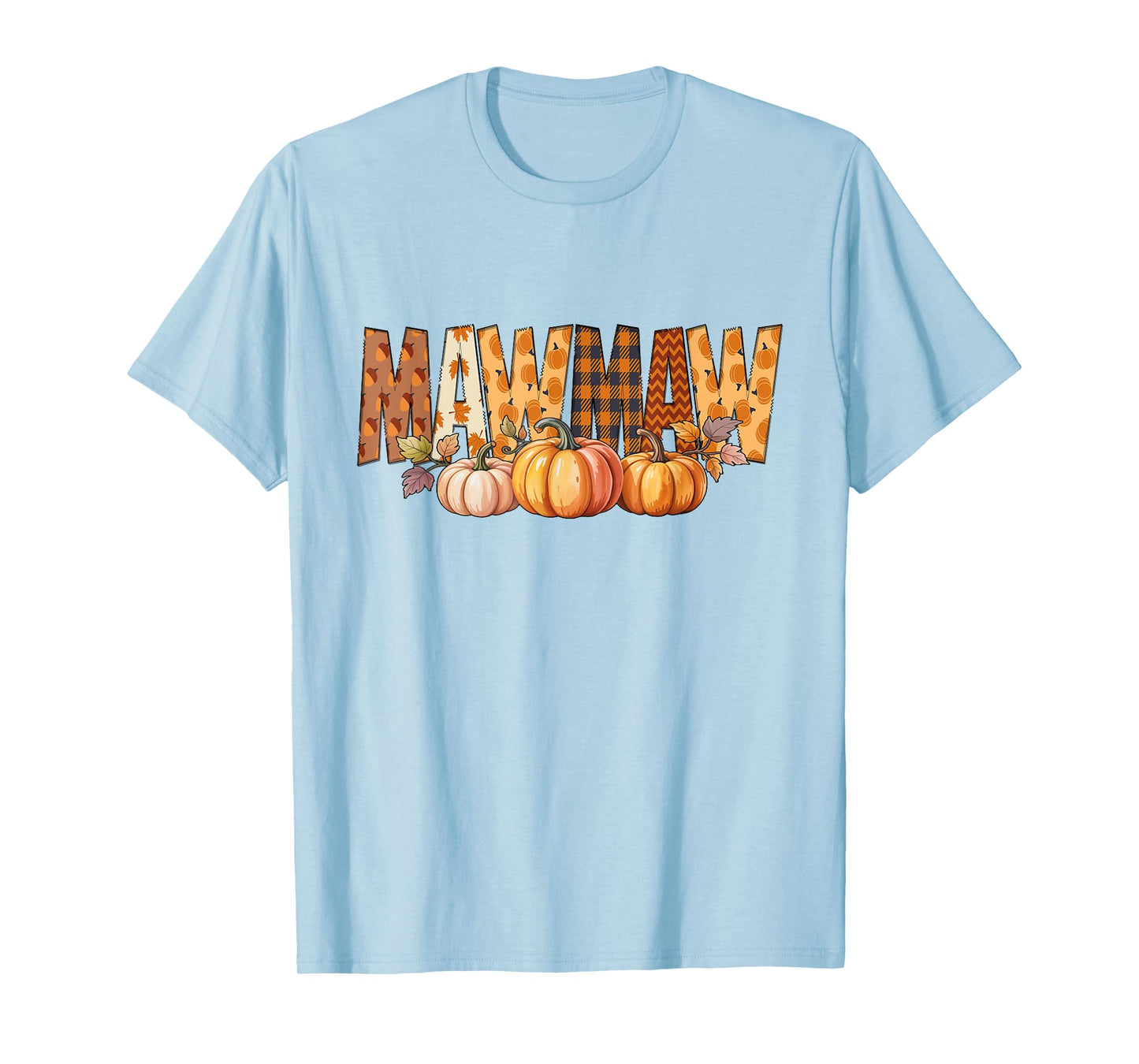 Mawmaw Pumpkin Fall Leaves Grandma Autumn Women T-Shirt
