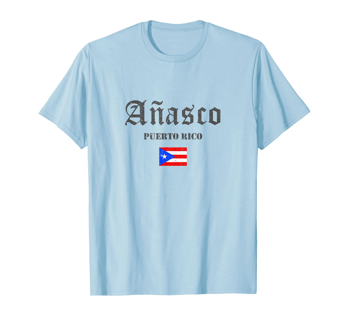 Vintage Añasco Puerto Rico Flag Pride Home Root Travel T-Shirt