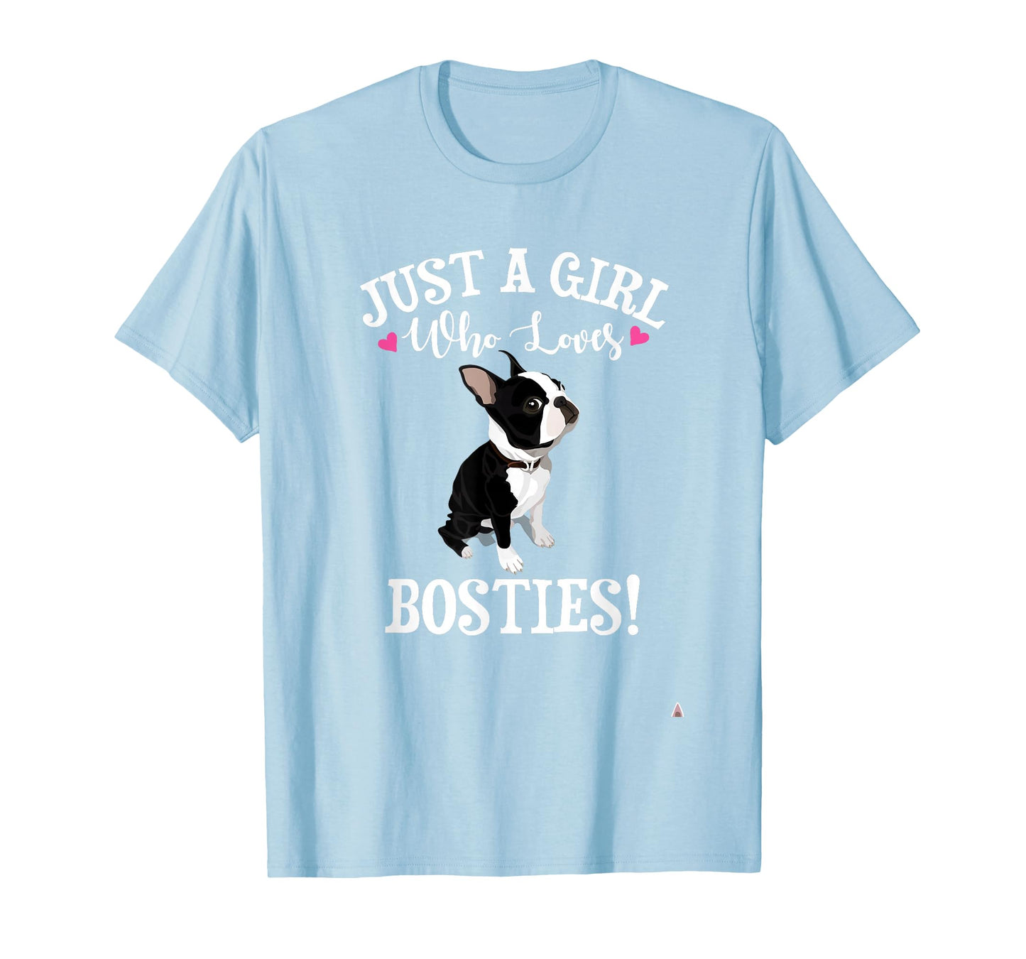 Womens Kids Girl Who Loves Boston Terrier Lover T-Shirt