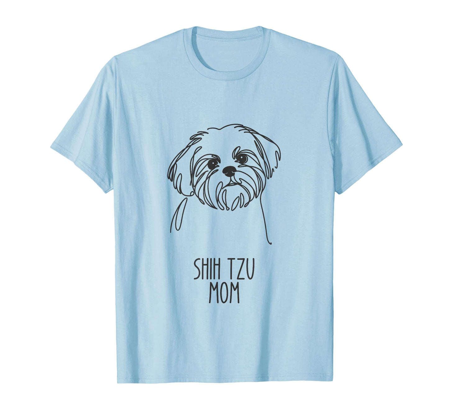 Line Art Best Dog Mom Women - Shih Tzu T-Shirt