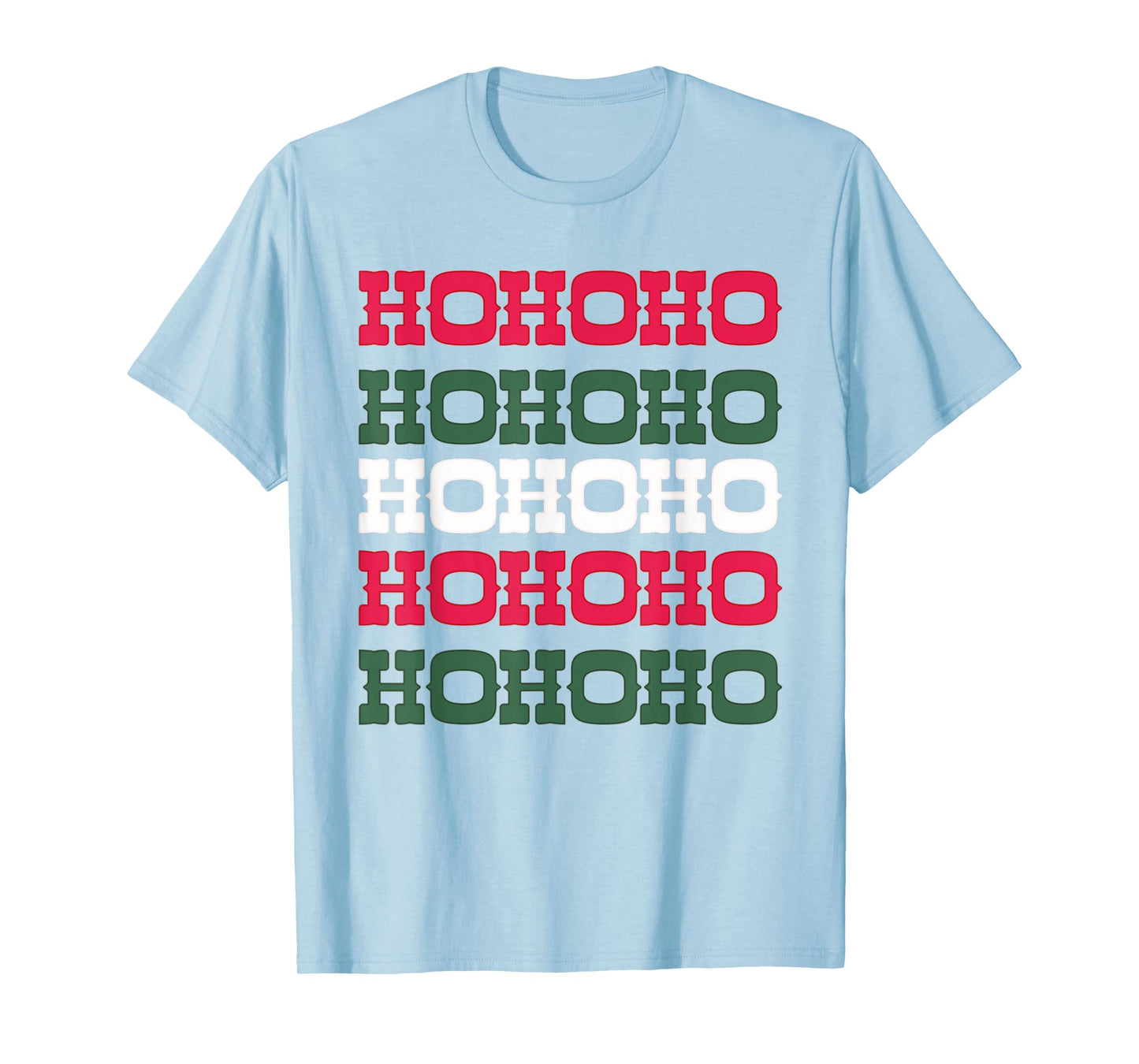 Western Aesthetic Christmas Red White Green Hohoho T-Shirt