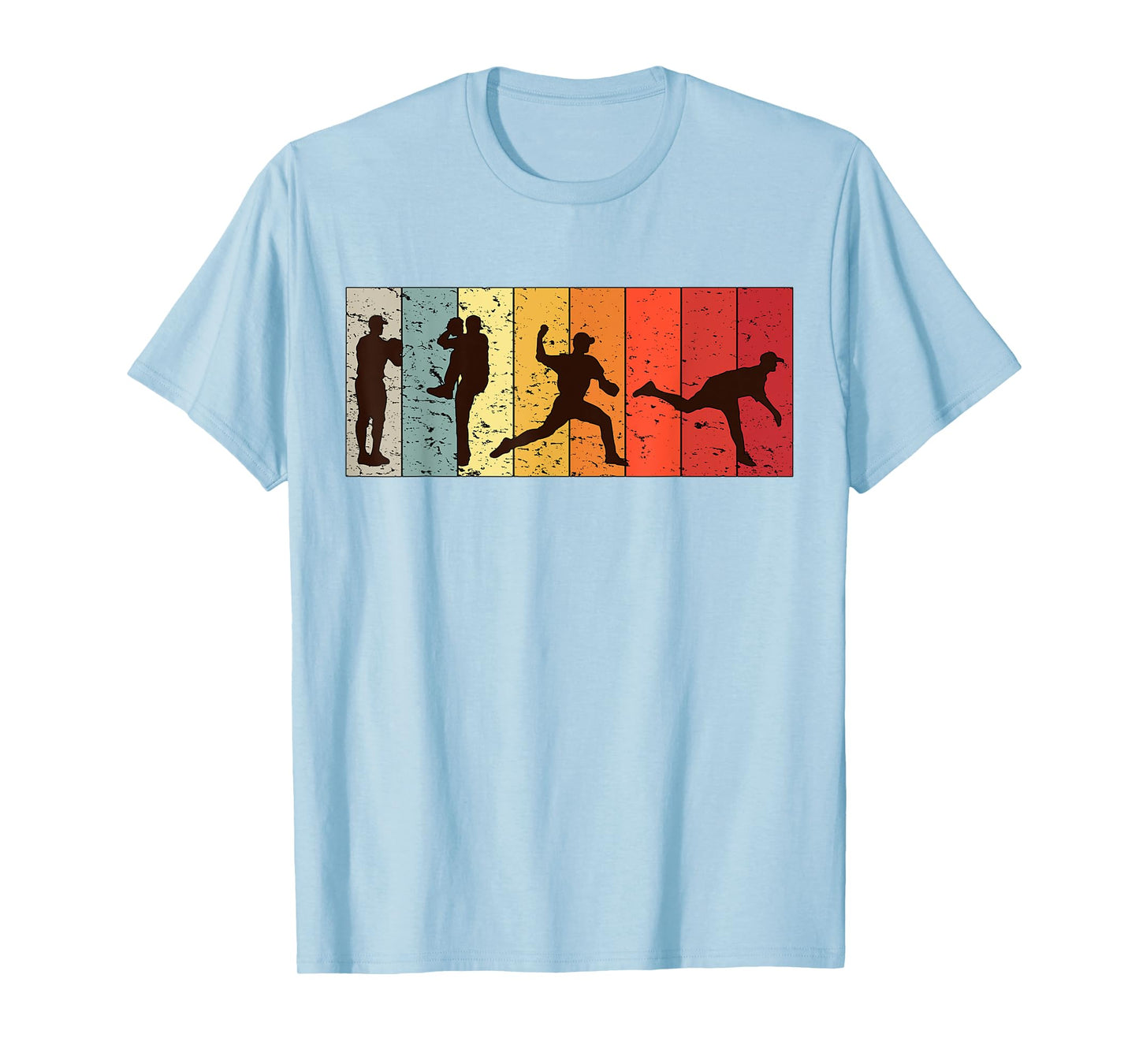 Retro Baseball Pitcher Men Vintage Pitching T-Shirt