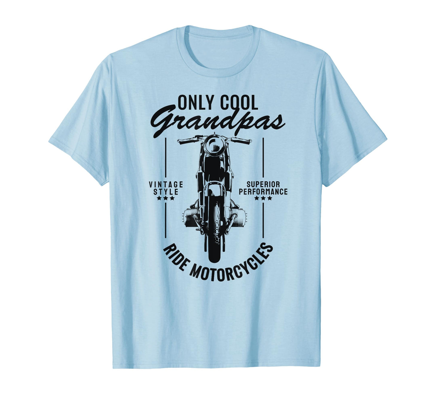 Only Cool Grandpas Ride Motorcycles Funny Biker Grandpa T-Shirt