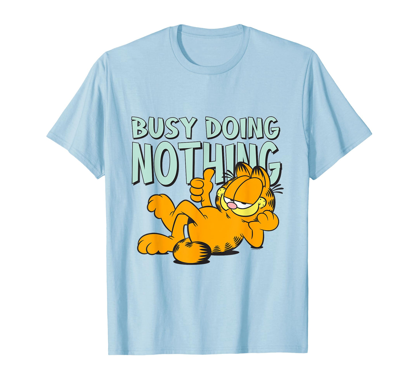 Garfield Classic Laying Down Busy Doing Nothing Thumbs Up T-Shirt