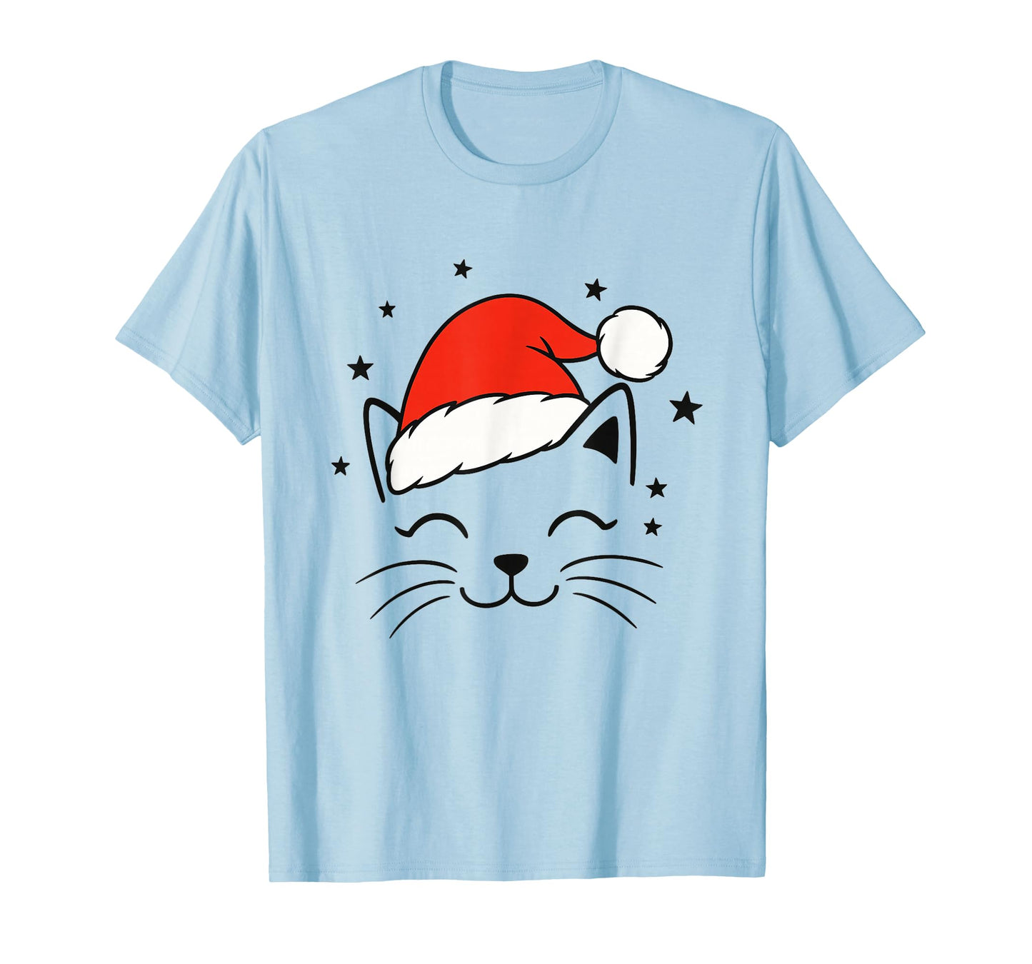 Meowy Catmas Cat Christmas Cute Kitten Cats Santa Hat T-Shirt
