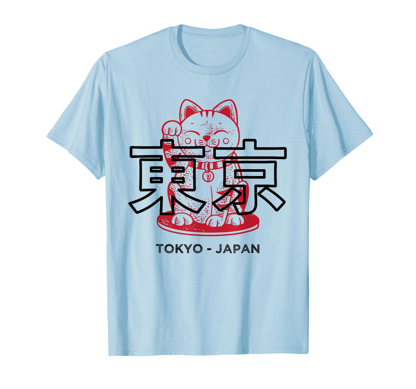 Maneki Neko Shirt Japanese Lucky Cat Anime Tokyo Japan T-Shirt