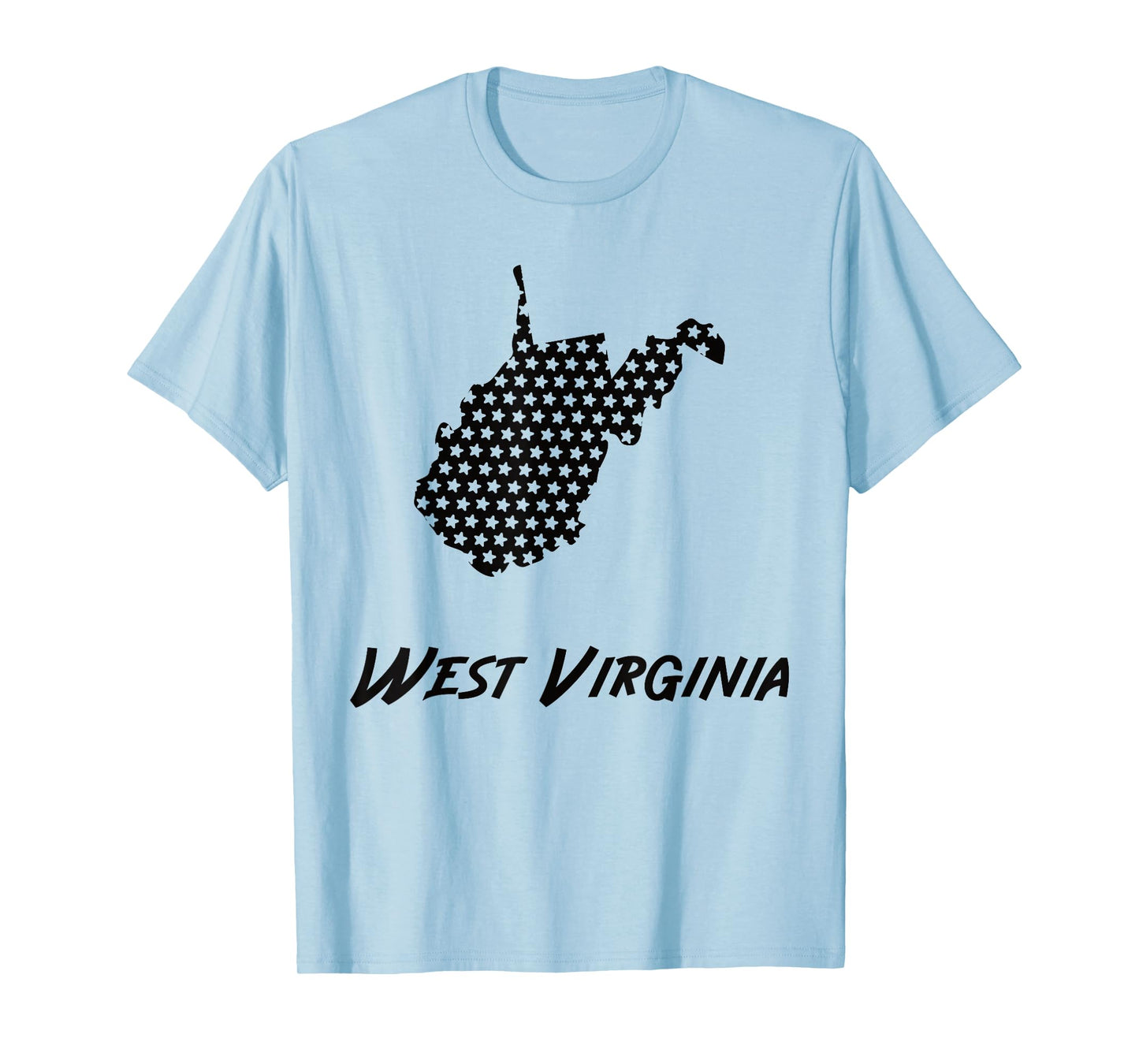 West Virginia USA State Outline Stars Vintage Retro Design T-Shirt