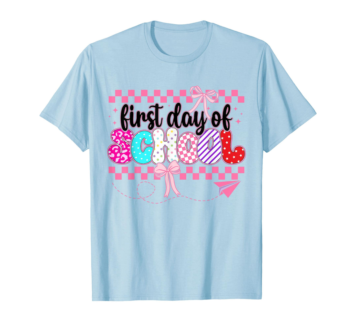 Happy First Day Of School Coquette Bow Back To School Preppy T-Shirt