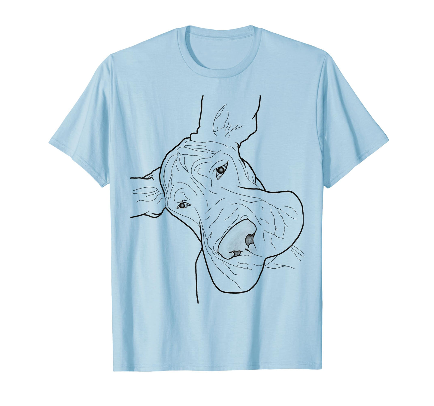Funny Goofy Great Dane face T-Shirt Small
