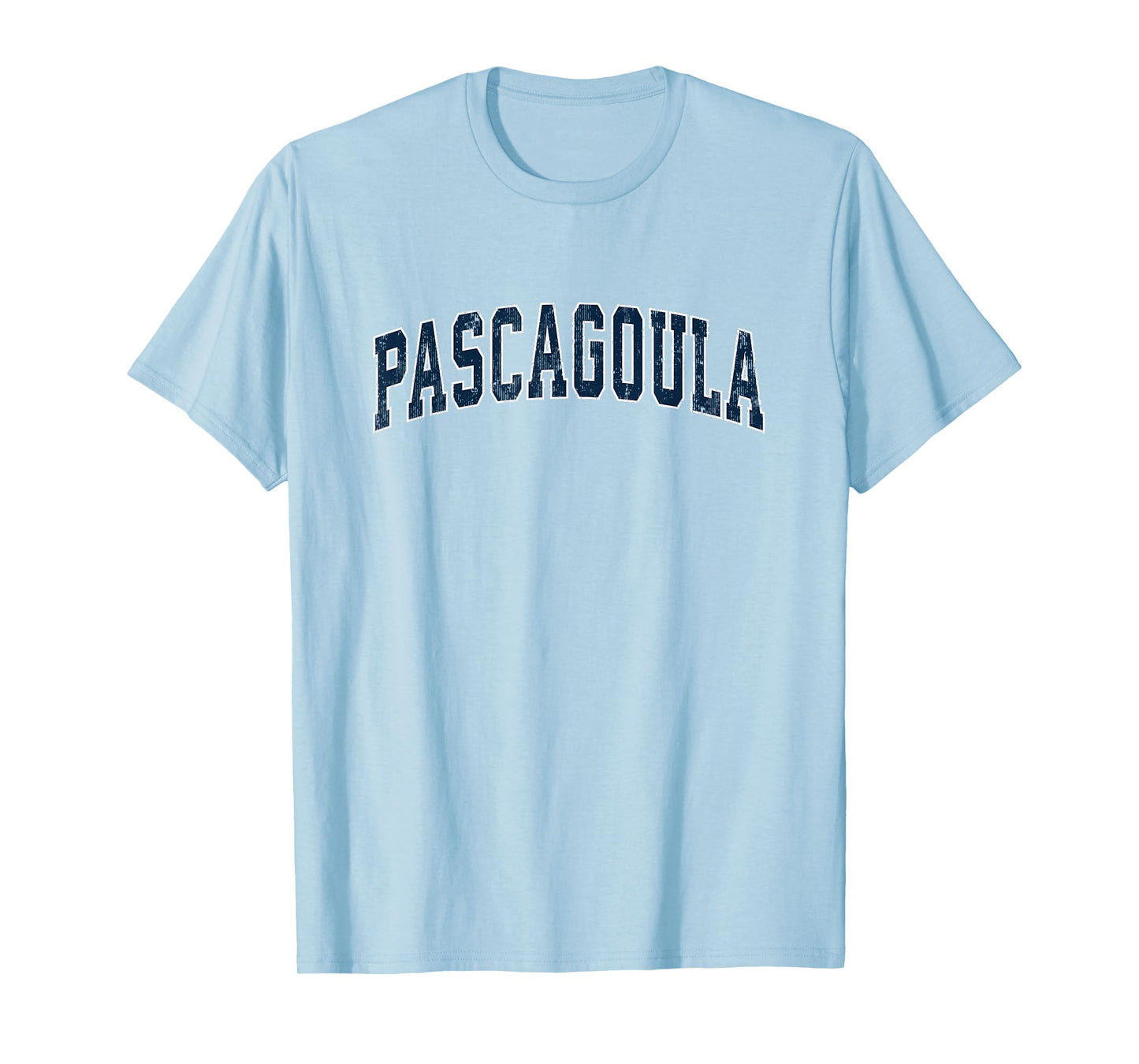 Pascagoula Mississippi MS Vintage Sports Design Navy Design T-Shirt