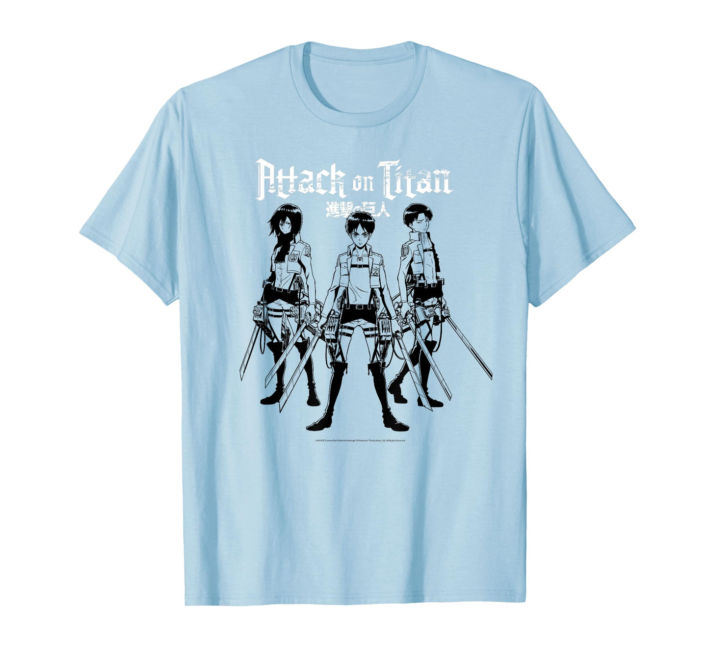 Attack on Titan Training Corps Trio Linear Anime T-Shirt