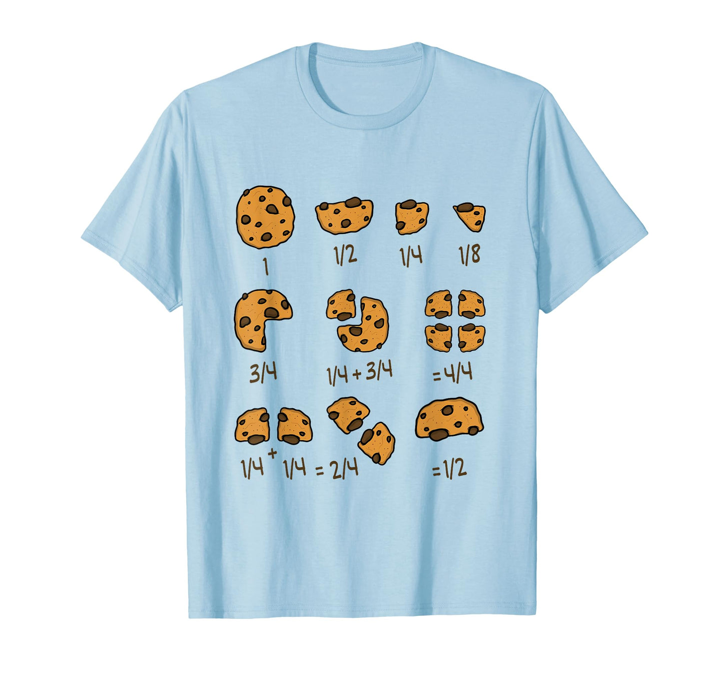 Math Teachers Chocolate Cookie Chocolate Chip Men Women Girls Kids T-Shirt