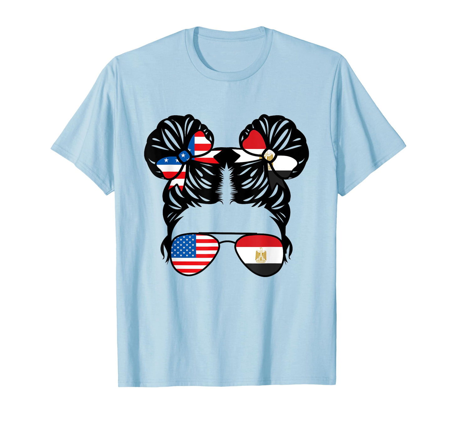 Half American Half Egyptian Girl USA Egypt Flag Patriot T-Shirt
