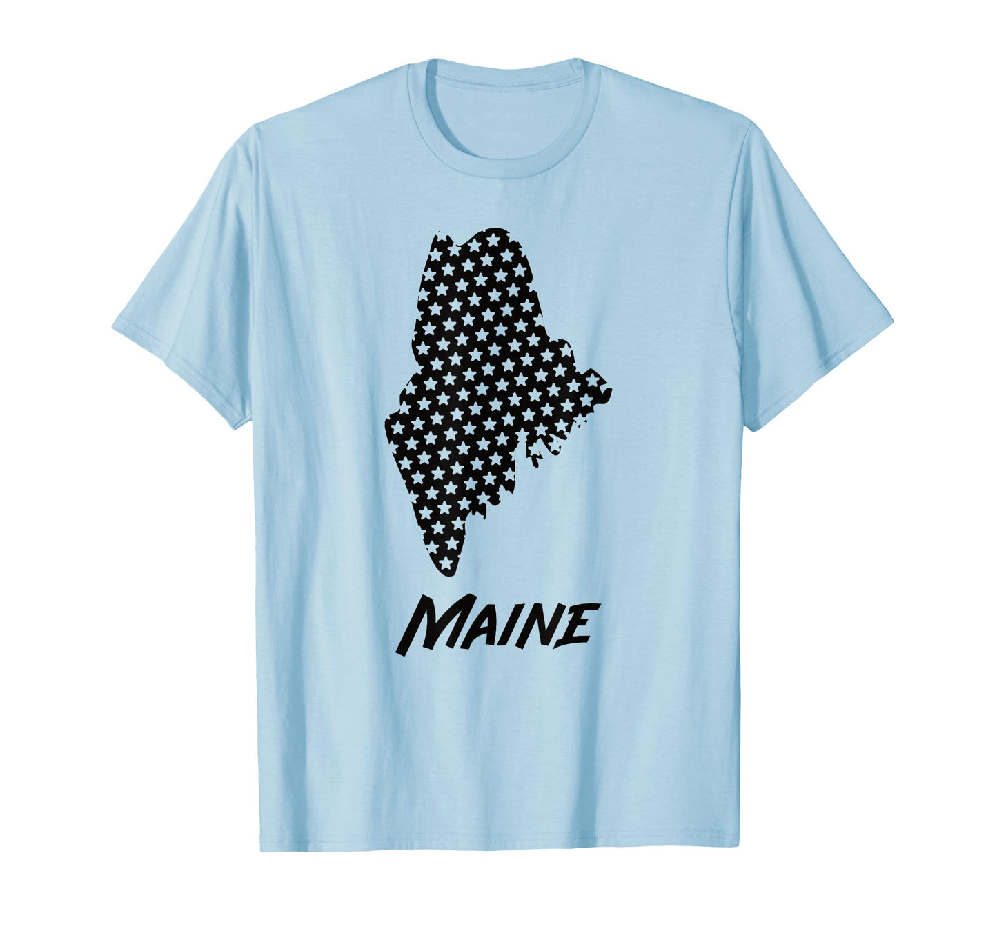 Maine USA State Outline Stars Vintage Retro Design T-Shirt