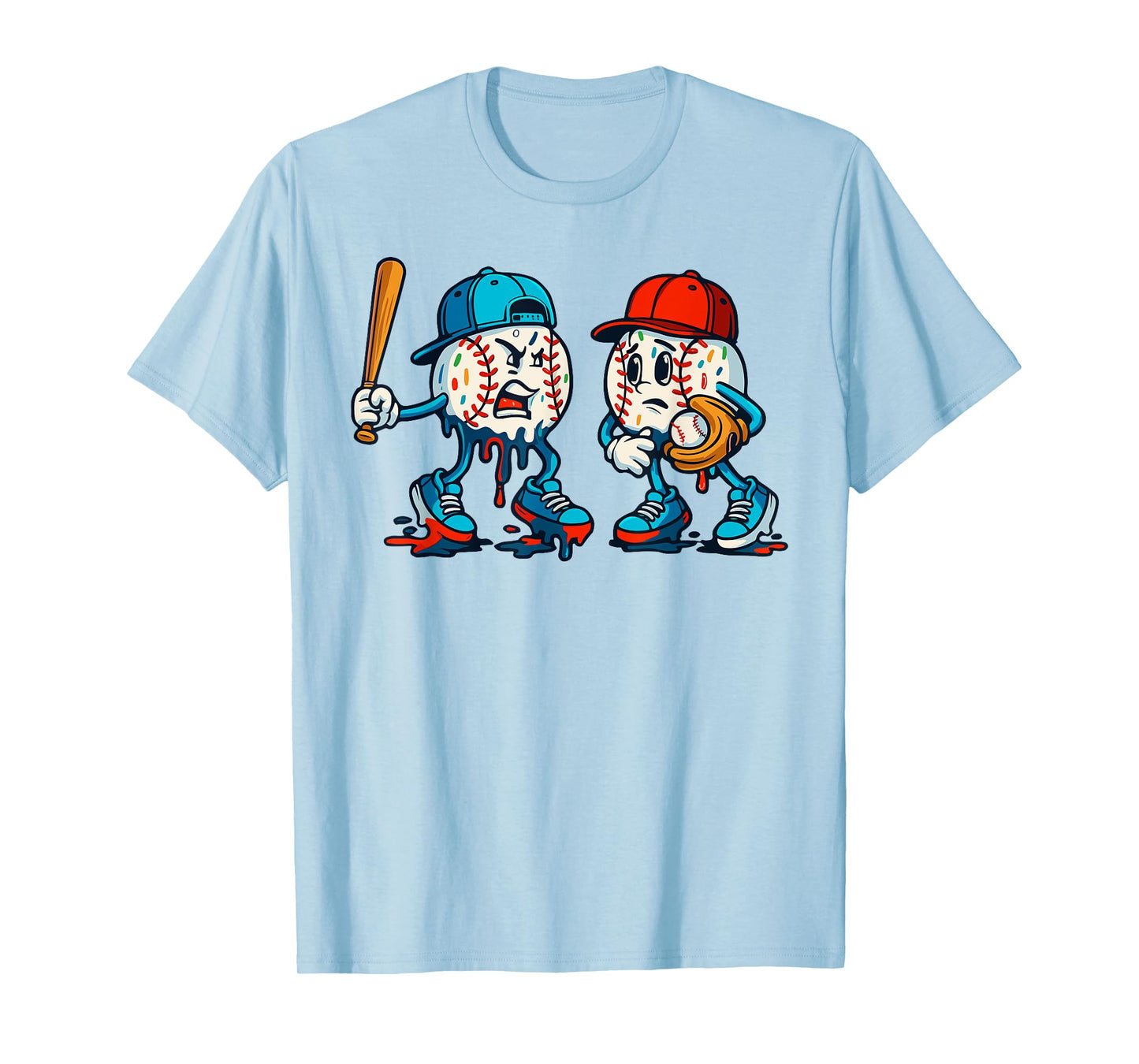 Ice Cream Drip Baseball Spots Baseball Drip T-Shirt