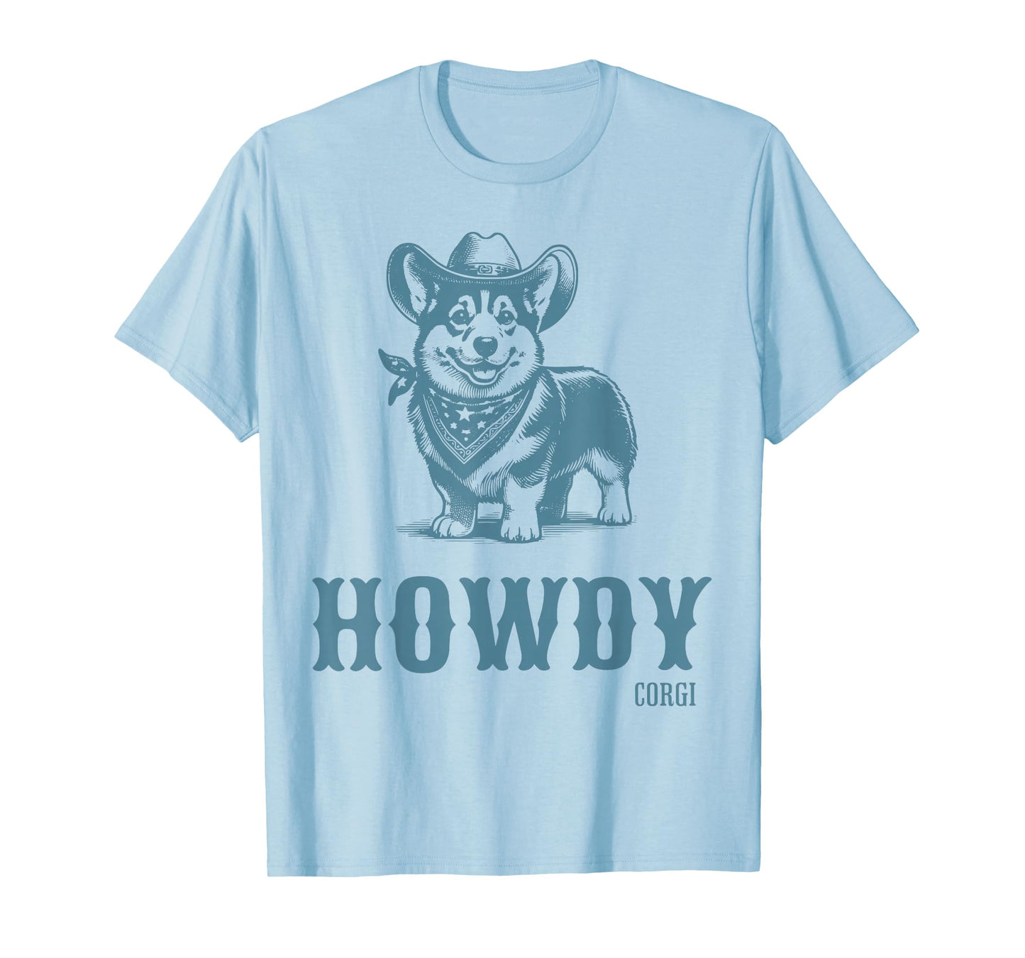 Retro Howdy Corgi Cowboy Western Country Cowboy Cowgirl T-Shirt