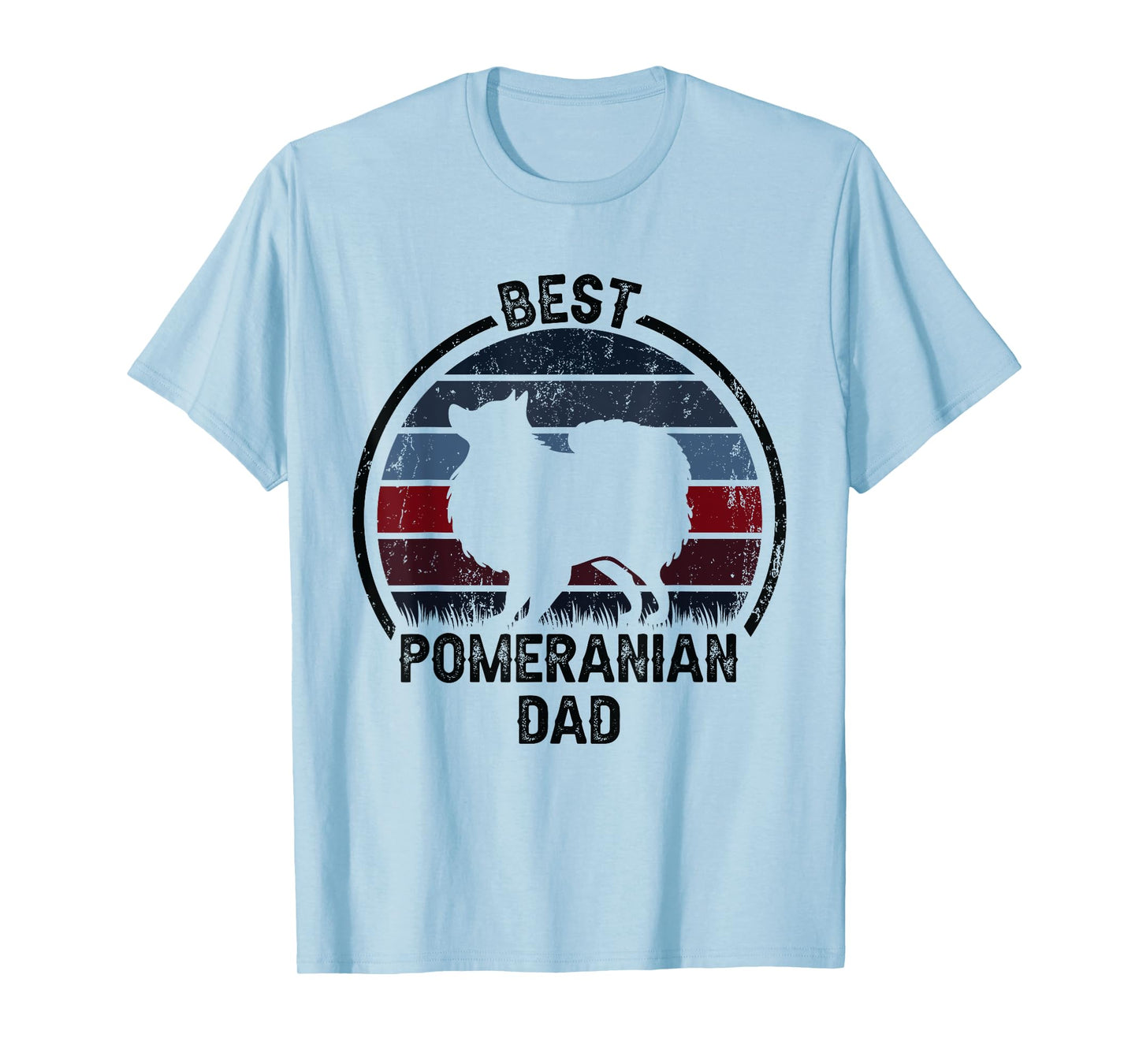 Best Dog Father Dad - Vintage Pom Pomeranian T-Shirt