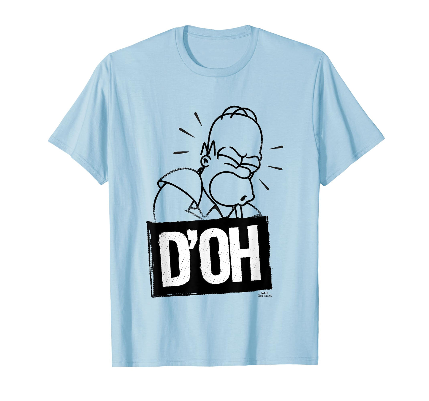 The Simpsons Homer Iconic Phrase D'OH Artline Chest Logo T-Shirt