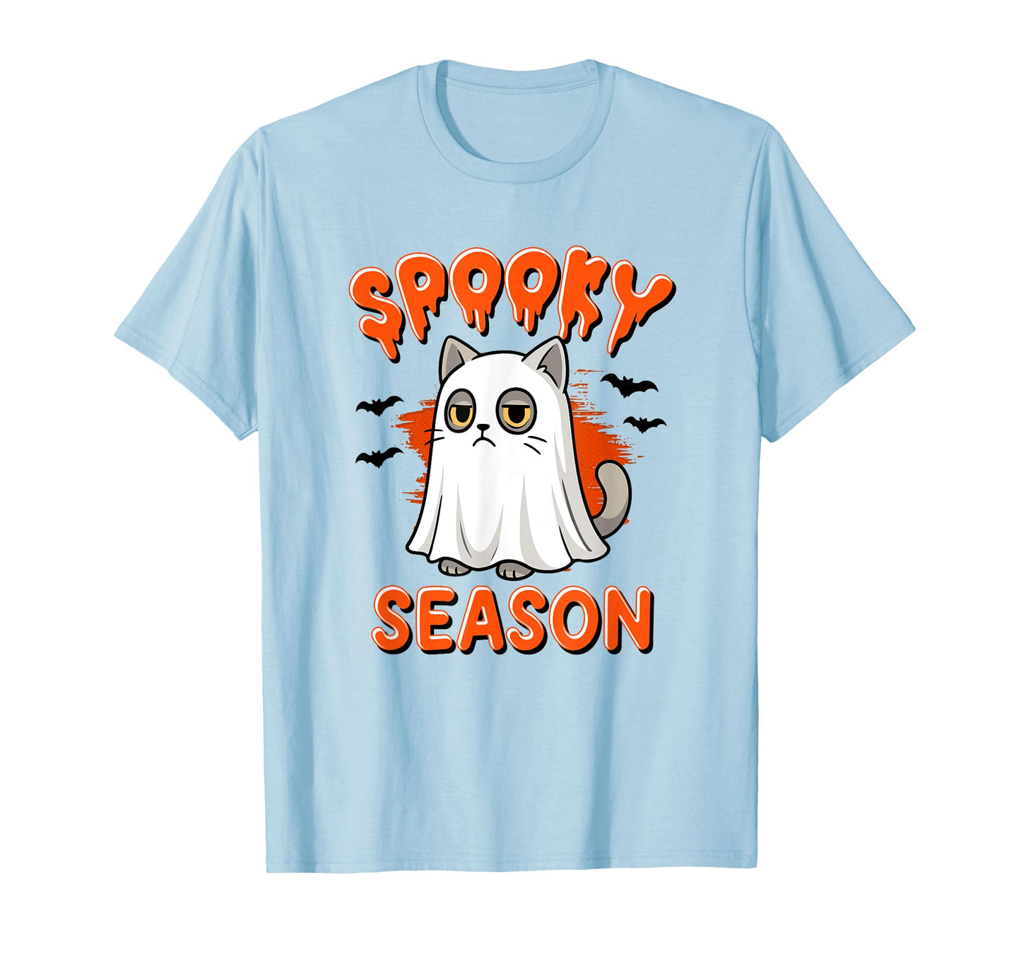 Spooky Cat Ghost Costume Halloween T-Shirt