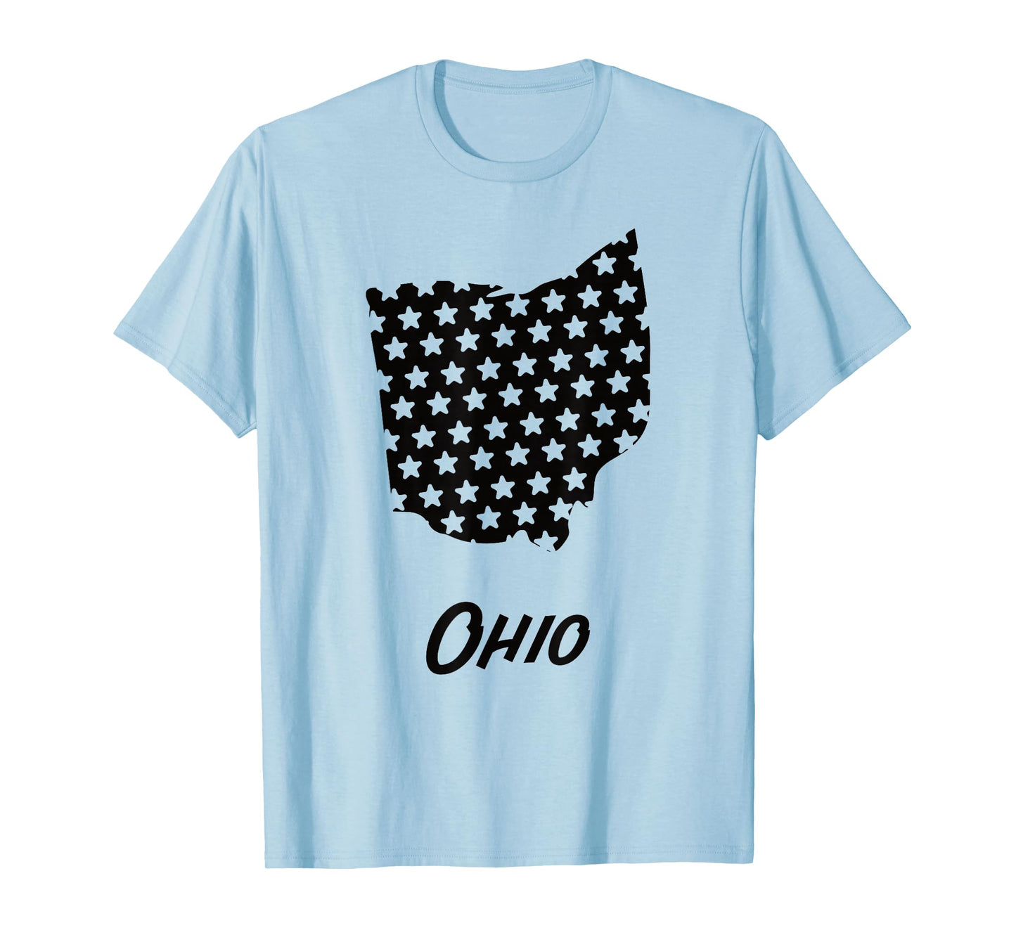 Ohio USA State Outline Stars Vintage Retro Design T-Shirt