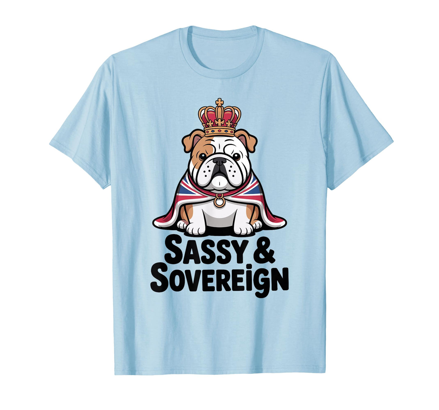 London Sassy British Bulldog with Union Jack Cape T-Shirt