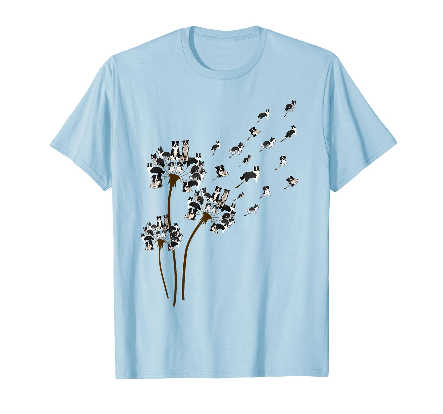 Border Collie Dandelion Funny Gift For Dog Lovers T-Shirt for Men Women
