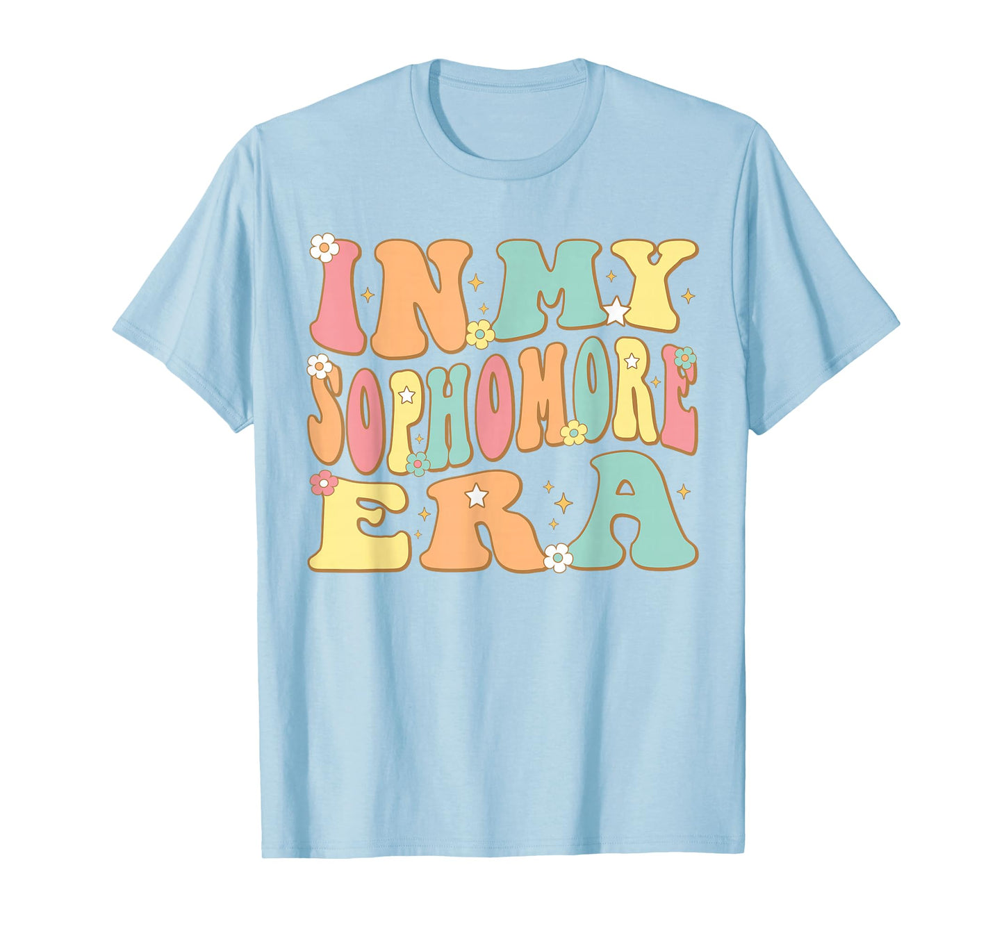 In My Sophomore Era Groovy School 10th Grade Student Girl T-Shirt