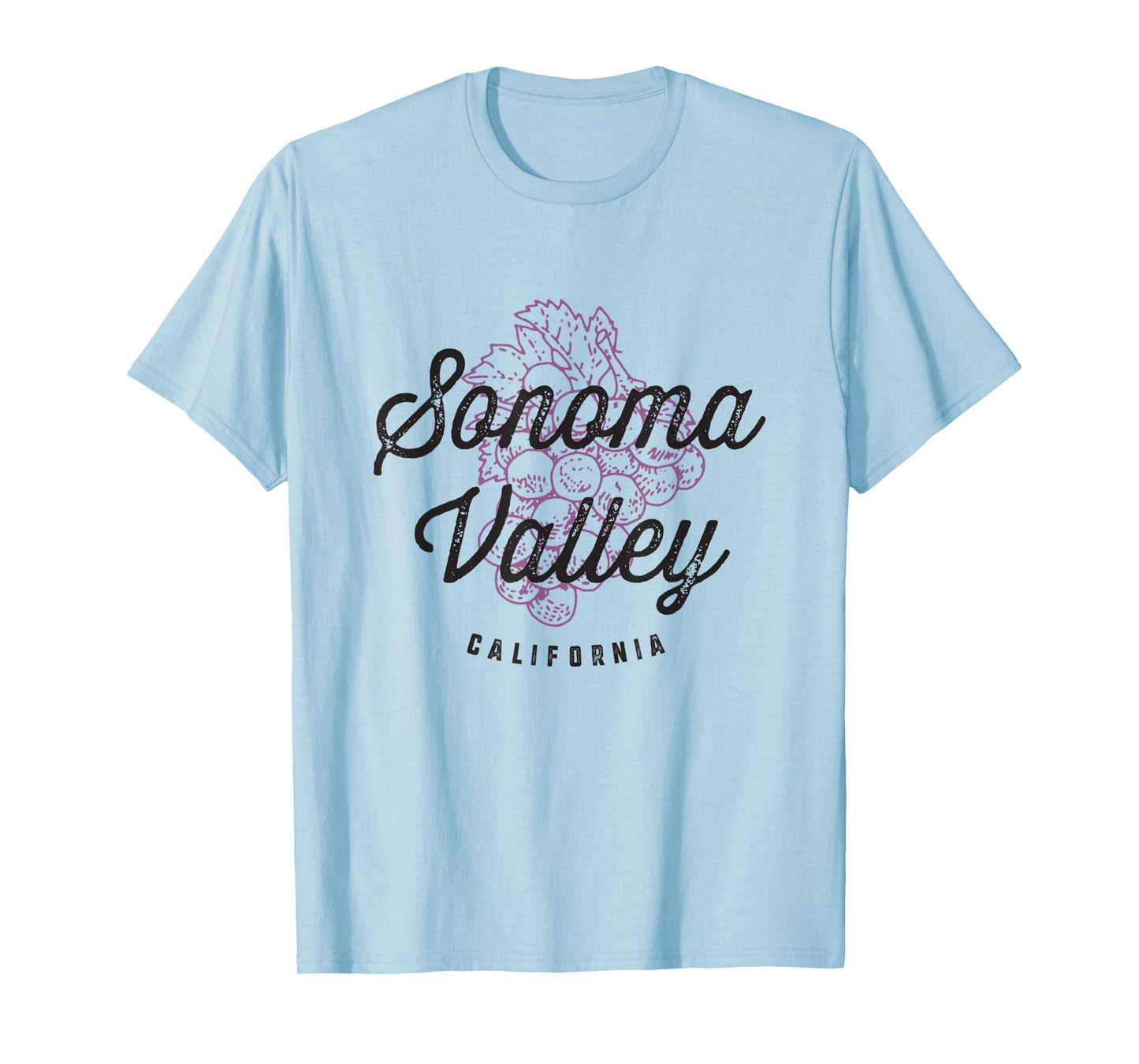 Sonoma Valley California Wine Country Vintage Grapes T-Shirt