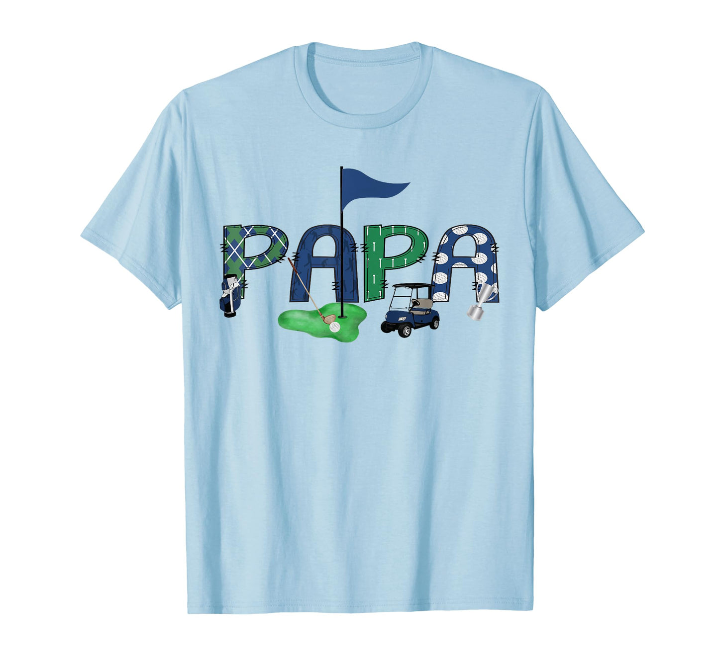 Papa Of The Birthday Boy Hole in One Golf Sport Matching T-Shirt