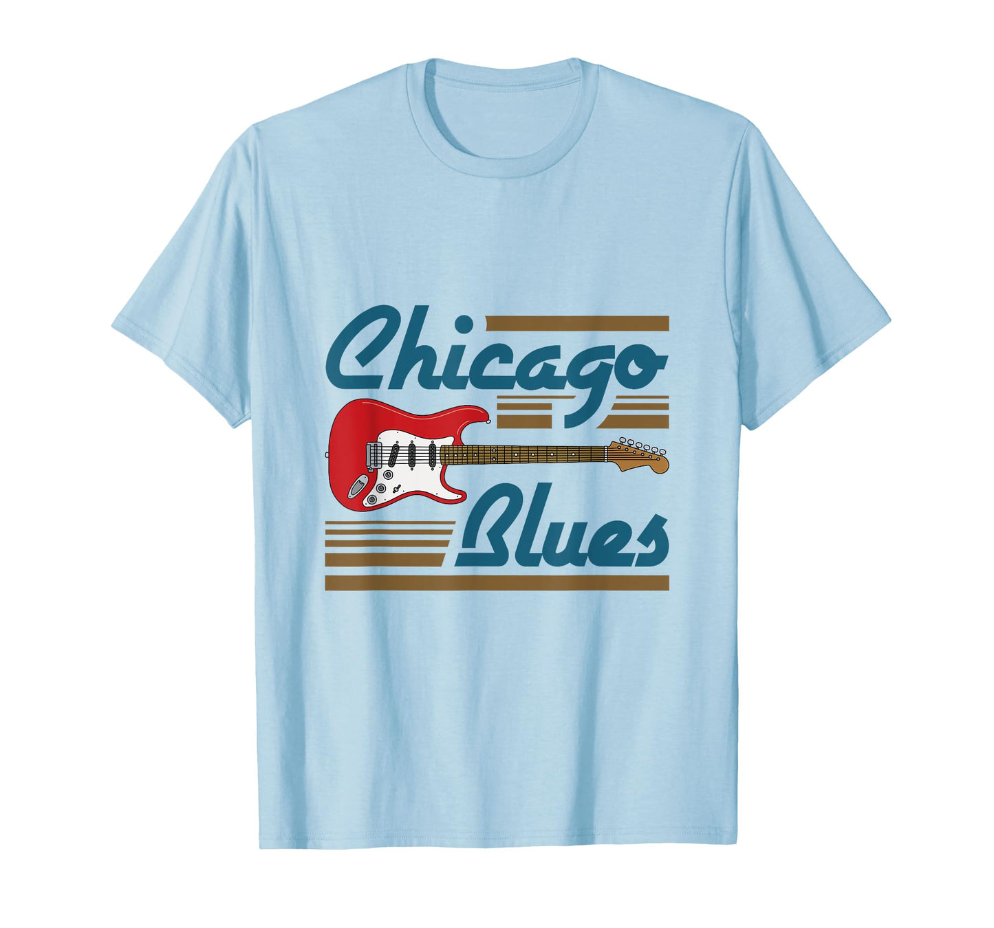 Chicago Blues Music Lover Guitar Musician Player T-Shirt