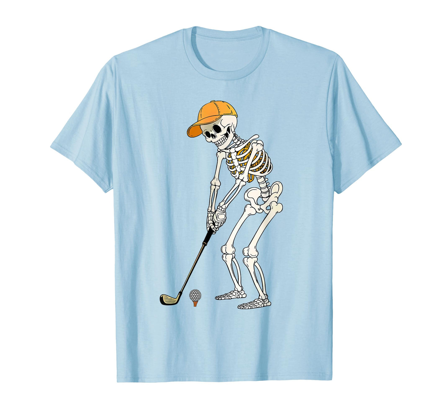 Retro Skeleton Golf Halloween Golfer Golf Player For Men Dad T-Shirt