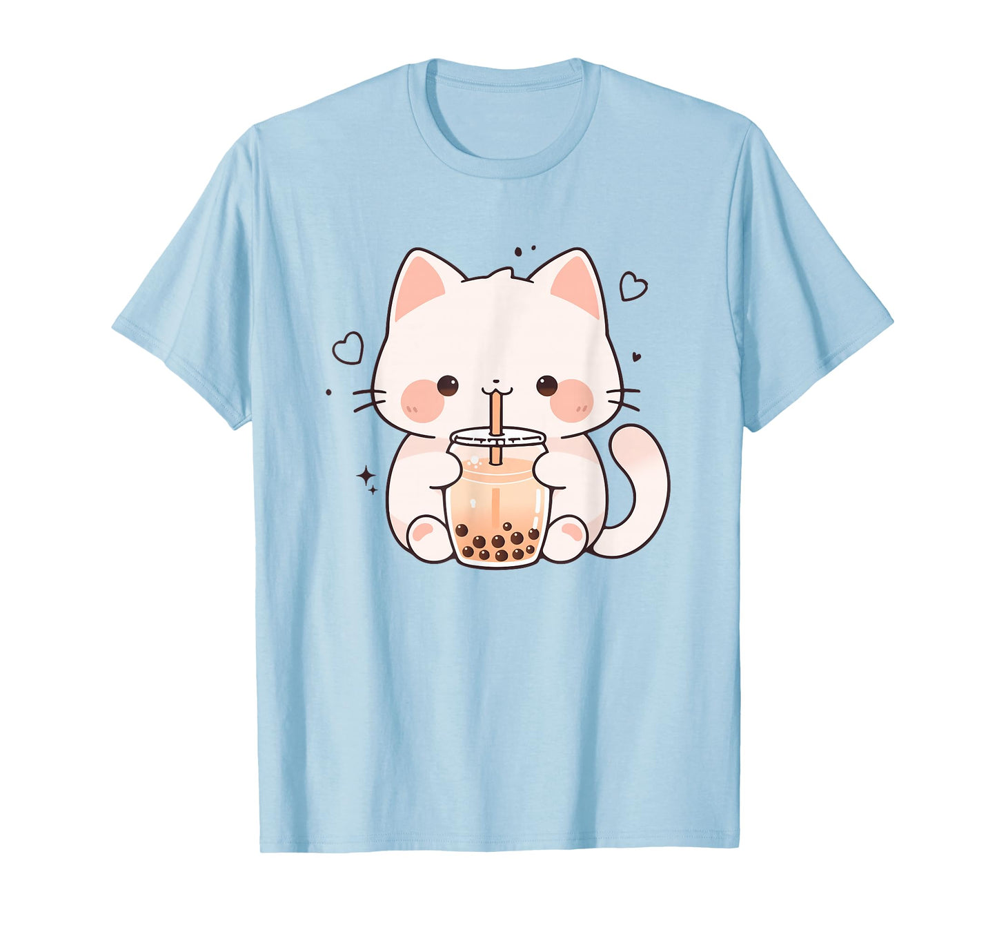 Kawaii Cat Boba Japanese Cute Aesthetic Anime Girls Teens T-Shirt