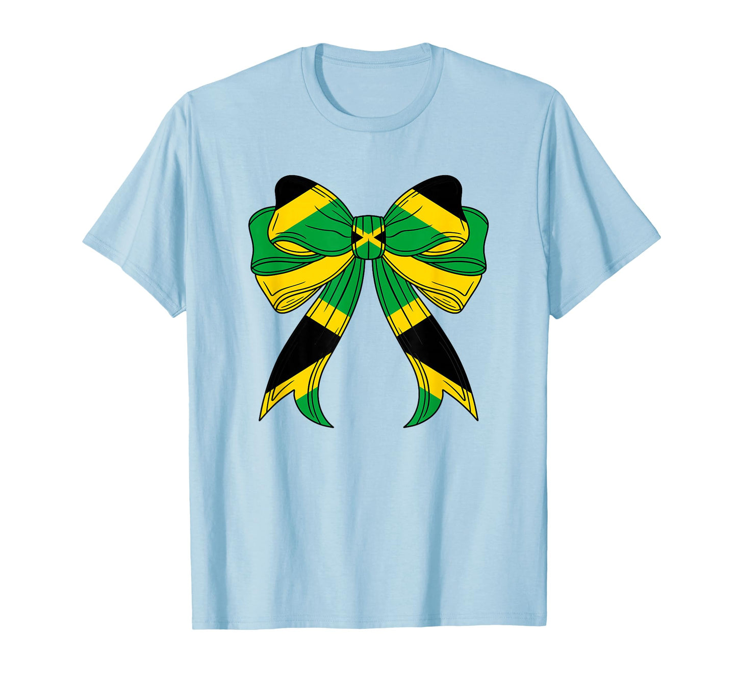 Jamaica Flag For Women Coquette Bow Cute Jamaican Woman Girl T-Shirt